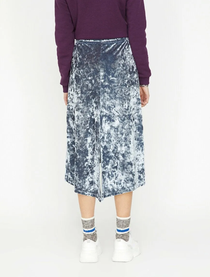 12321 Silver Patterned Midi Skirt