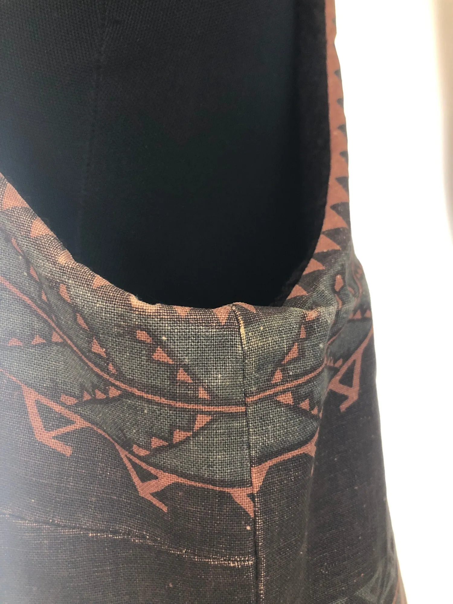 1970s Peruvian Aztec Print Tunic Gilet - Size UK 12-14