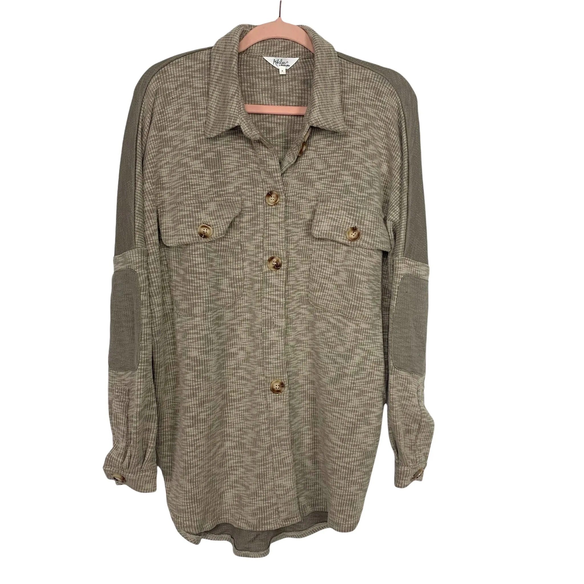 Ashlee By Amaryllis Mocha Not Too Shabby Shacket- Size S