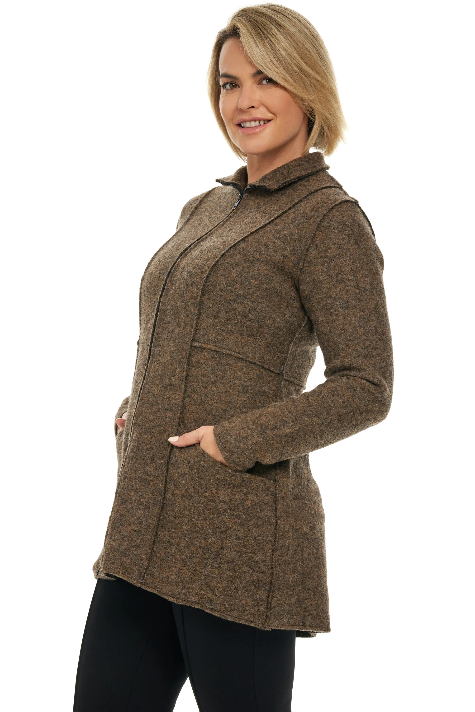 Boiled Wool Zip Jacket