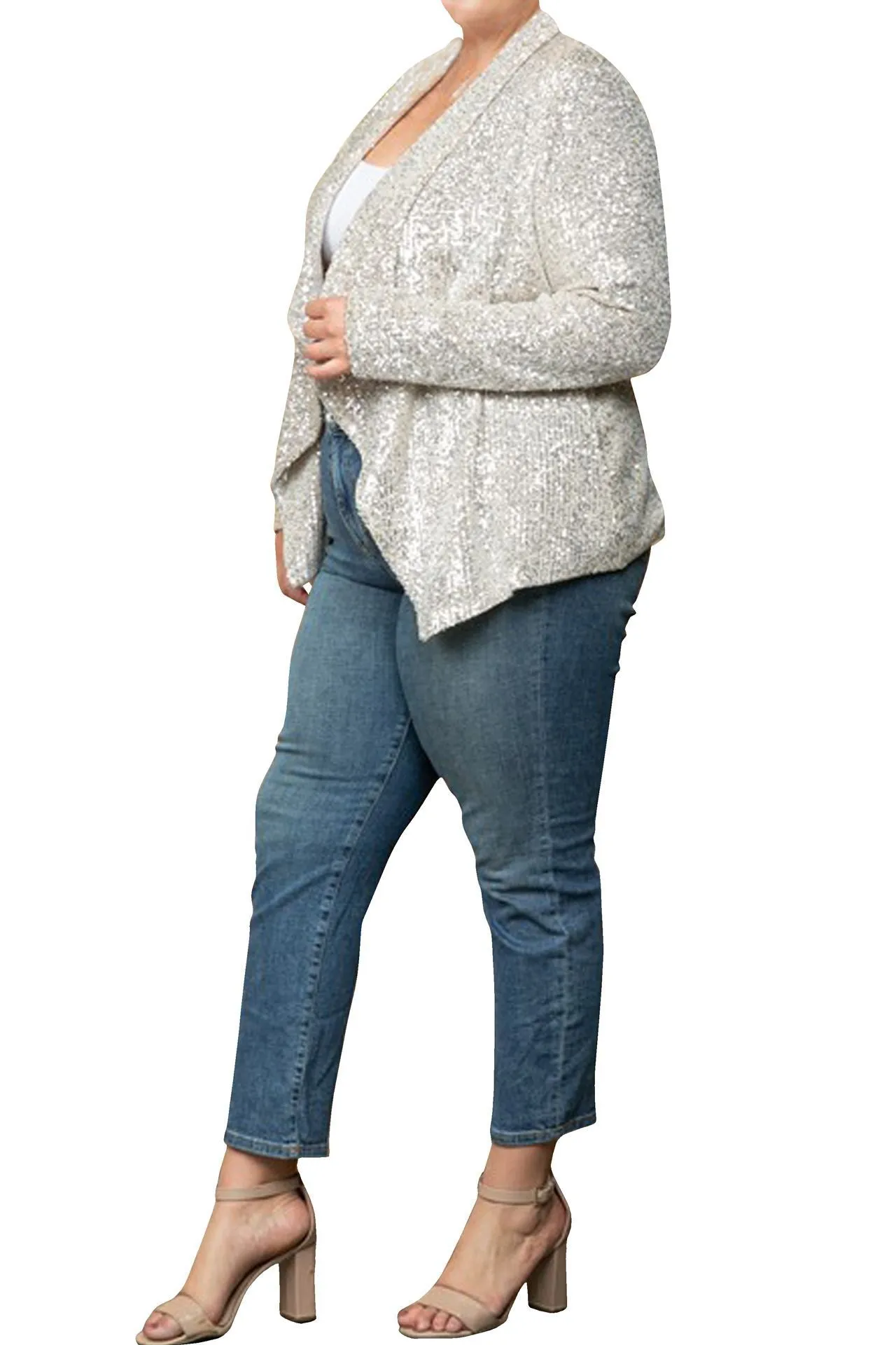 Champagne Sequin Blazer