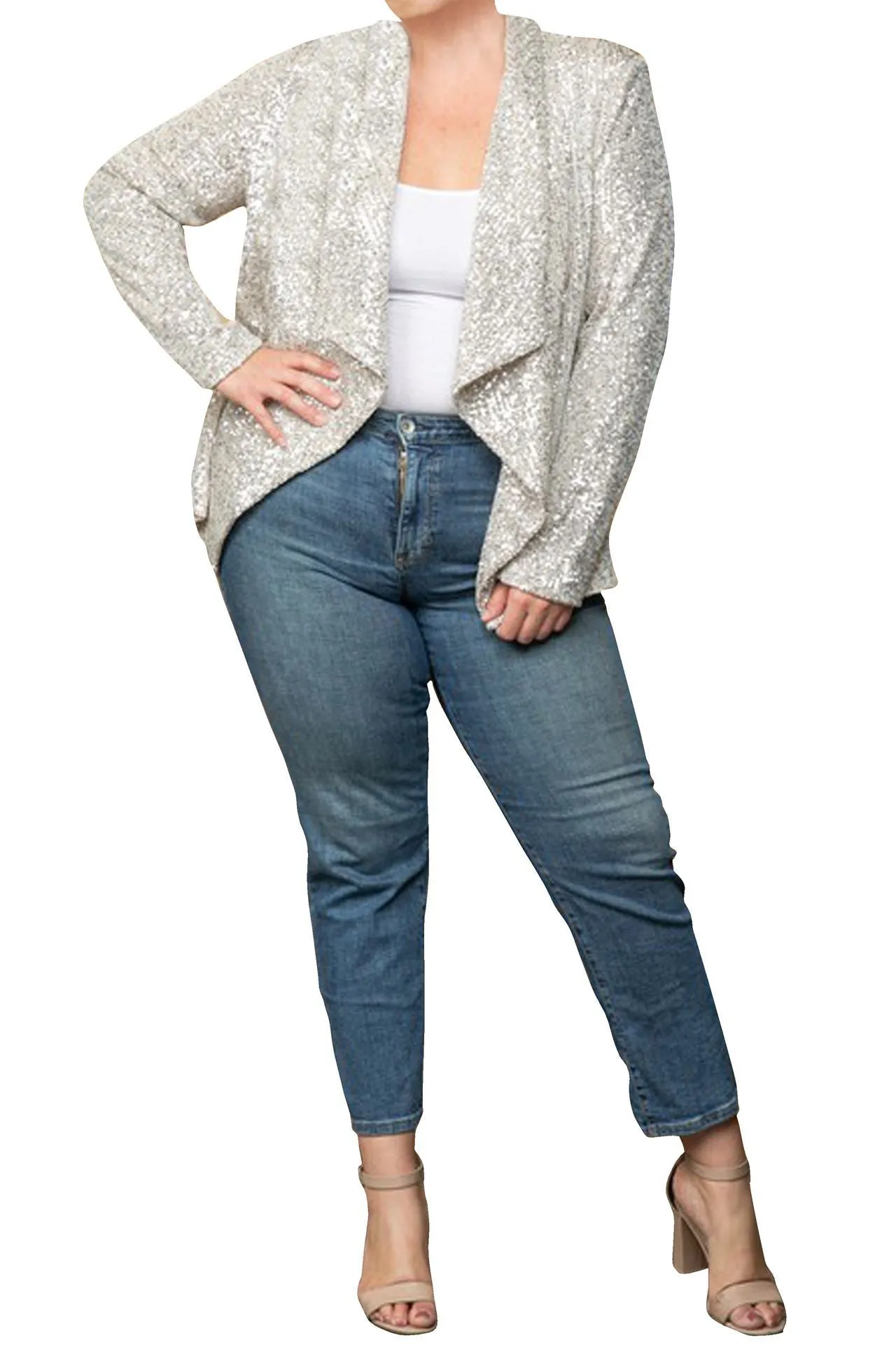 Champagne Sequin Blazer