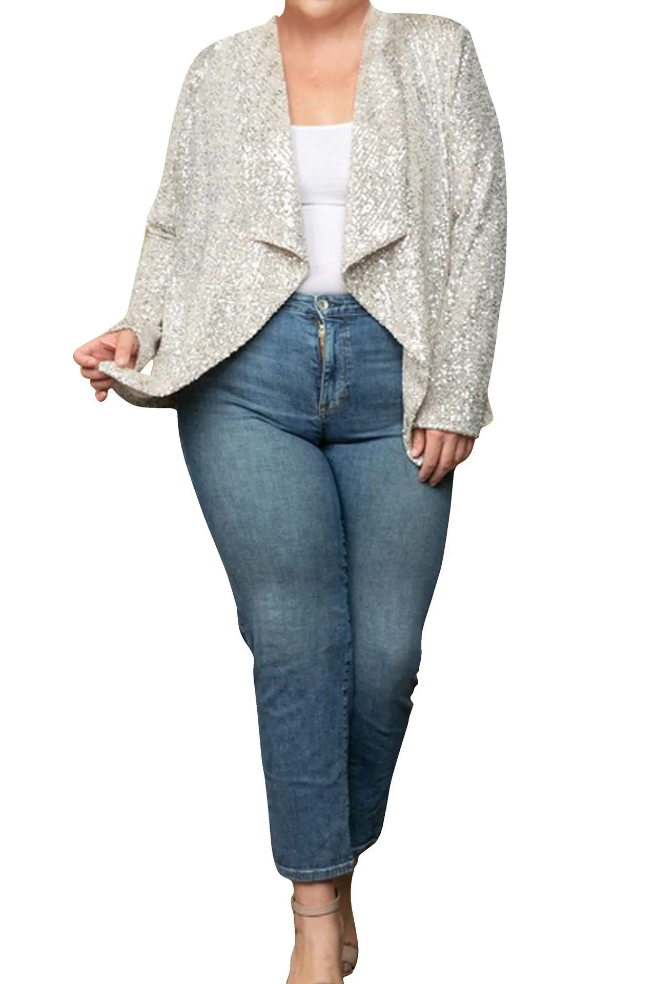 Champagne Sequin Blazer