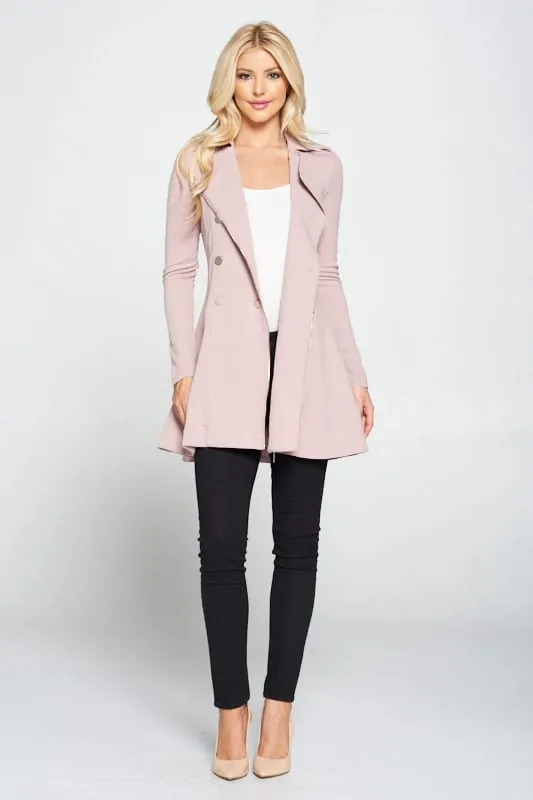 Double Breasted Flare Blazer Dress