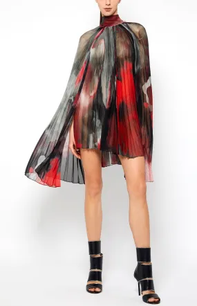 DRAPED TURTLENECK PLISSE TUNIC