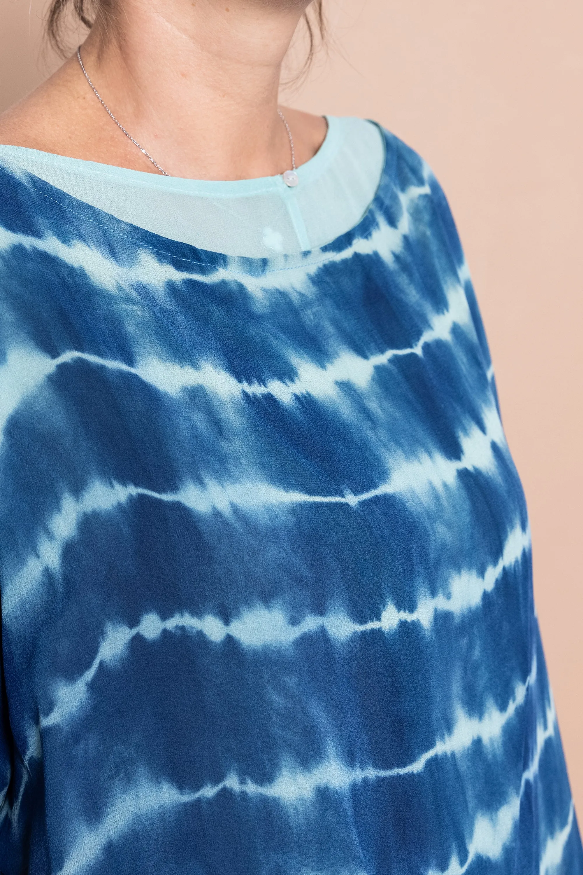 Flowy Stripes Goddess Silk Top