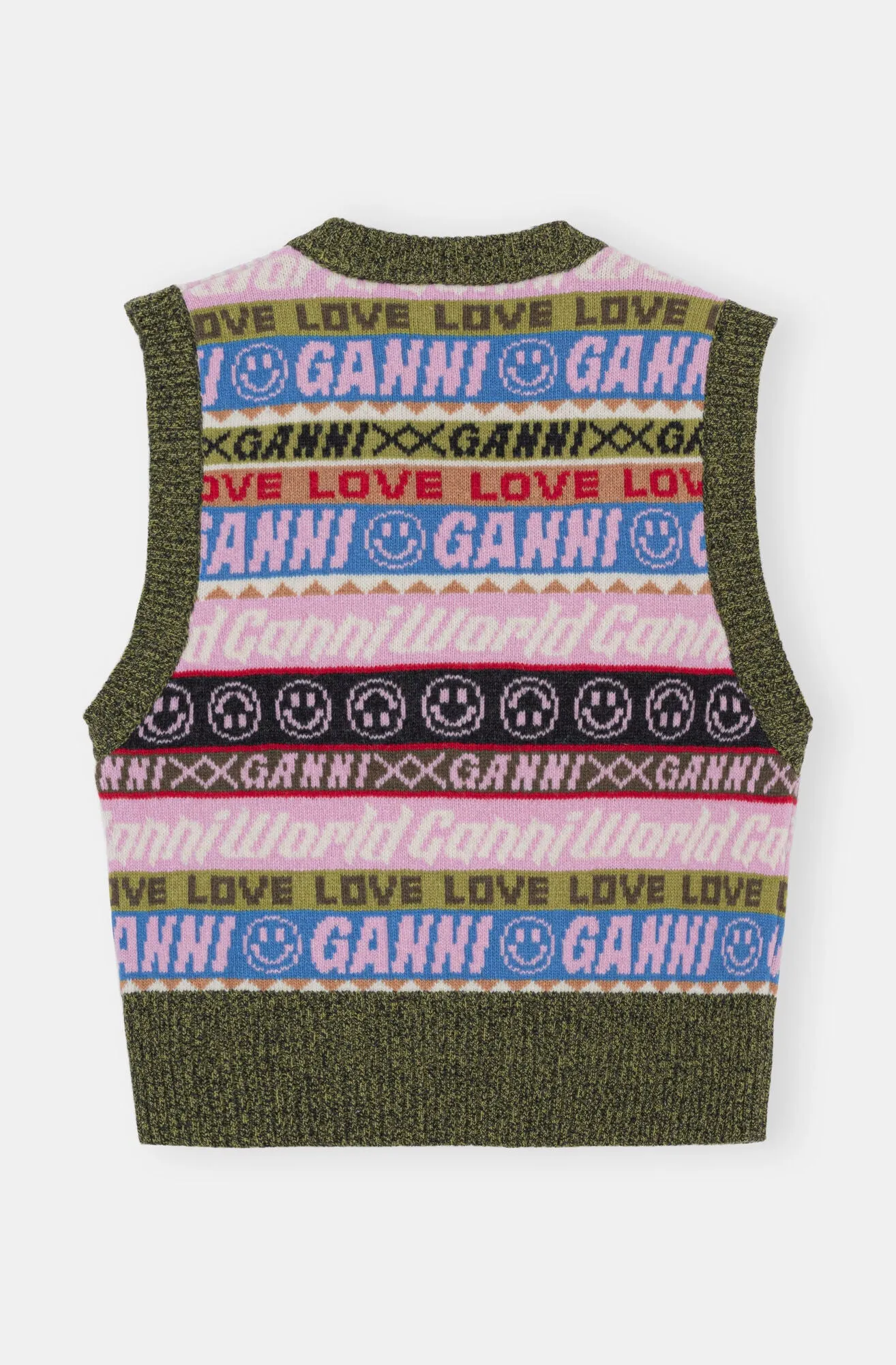 gilet Ganni À COL EN V GRAPHIC