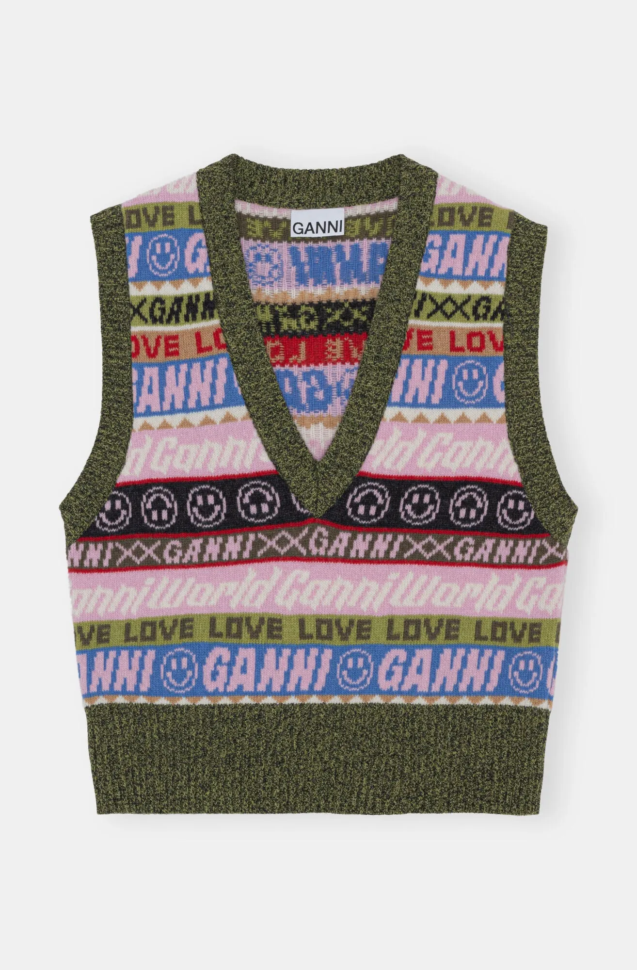 gilet Ganni À COL EN V GRAPHIC