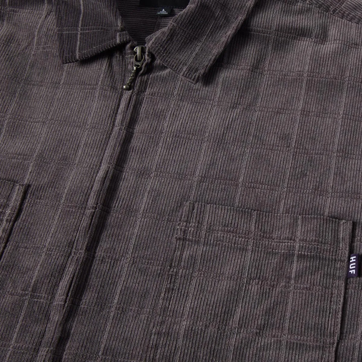 Huf Trenton Zip Shacket Jacket - Raisin