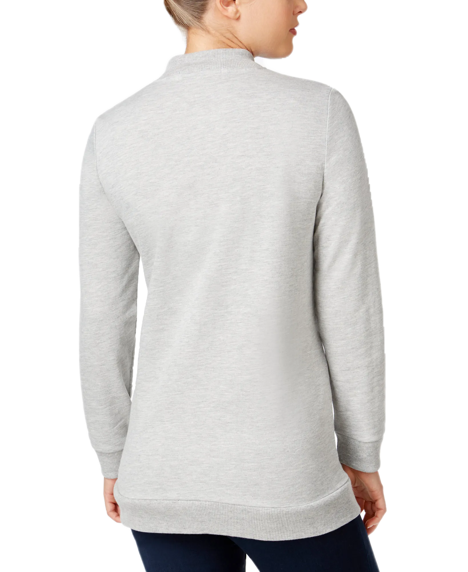 Juniors' Patch-Trim Tunic Bomber Jacket