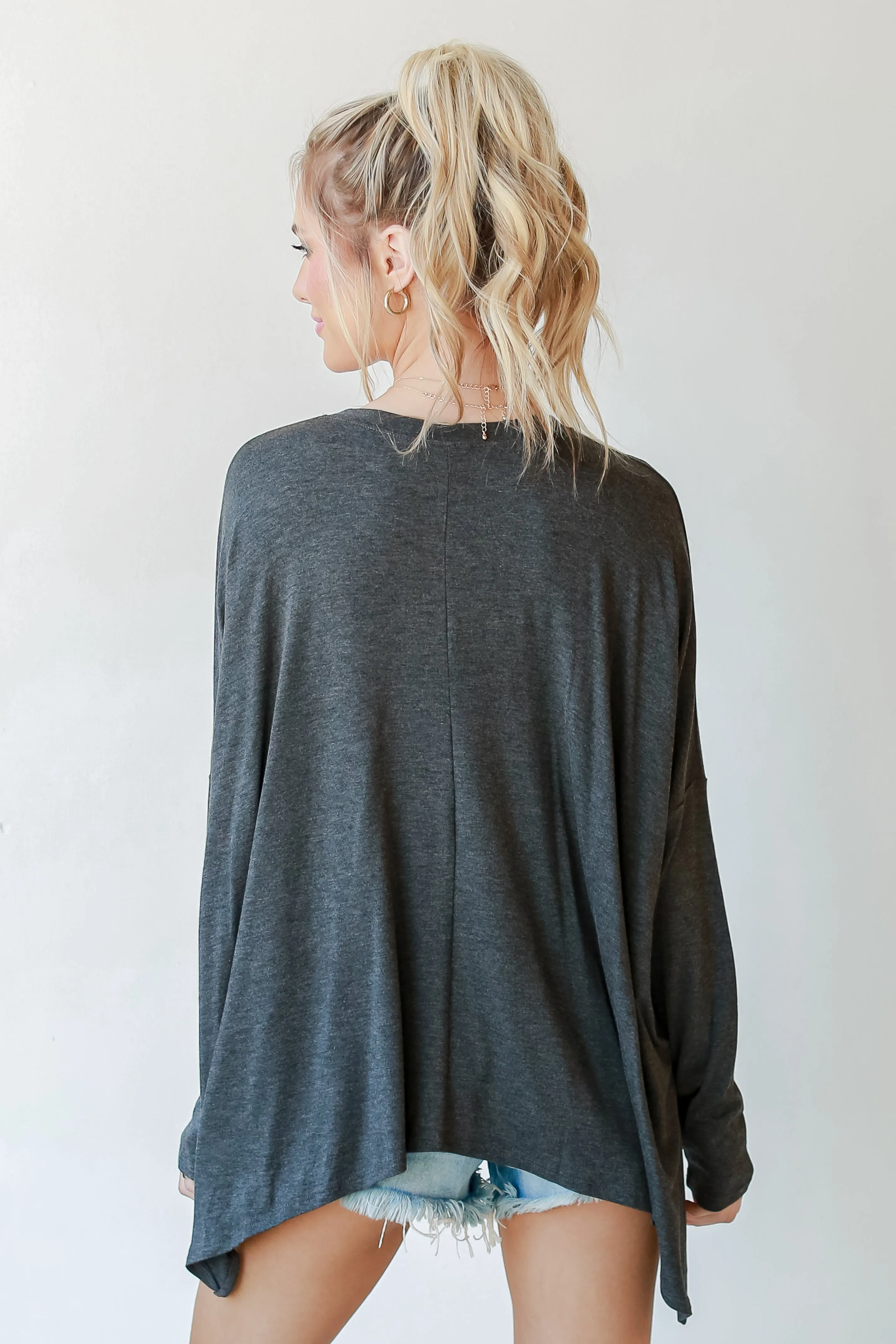 Laid Back Oversized Jersey Knit Top