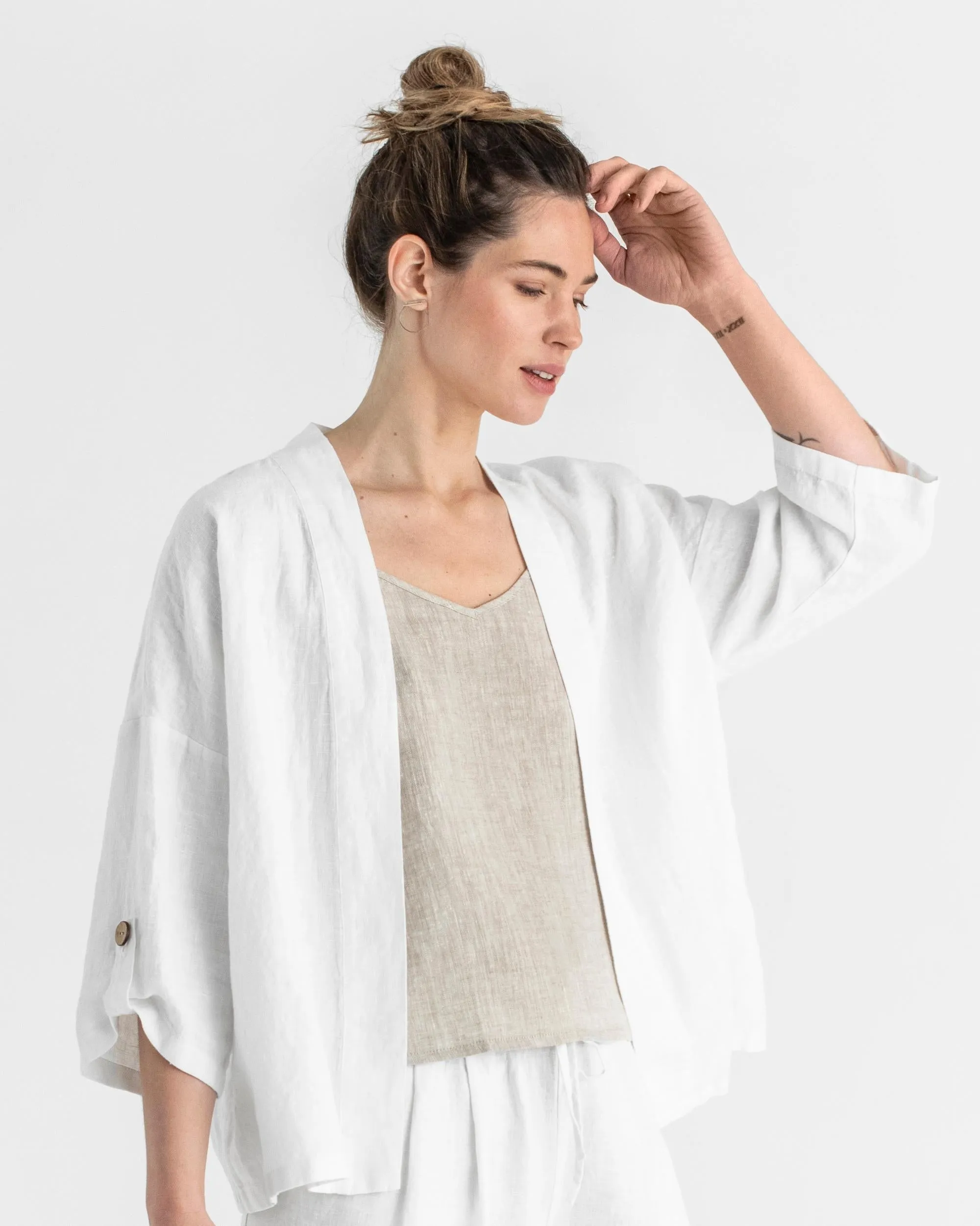 Linen kimono jacket BANOS in Various colors