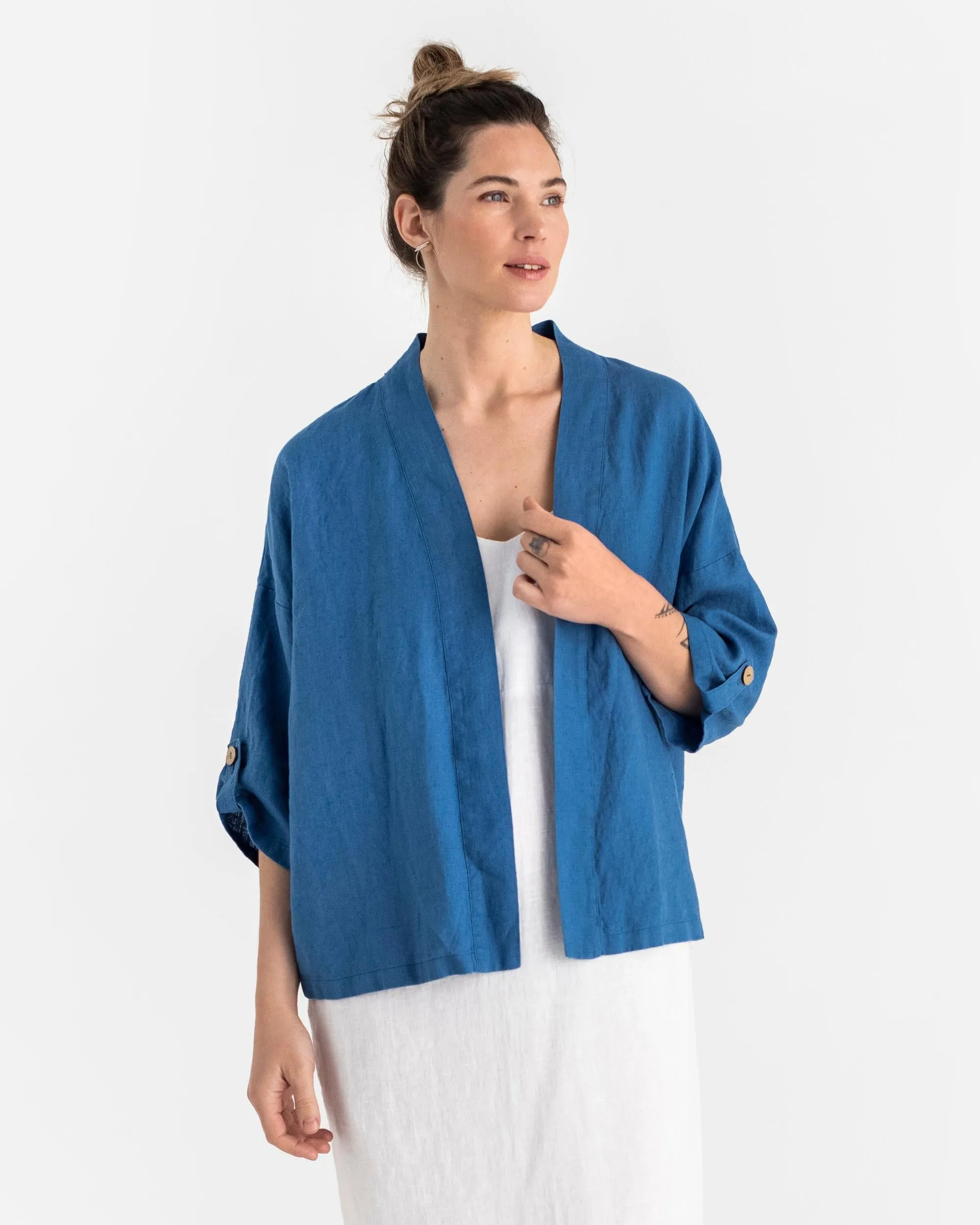 Linen kimono jacket BANOS in Various colors