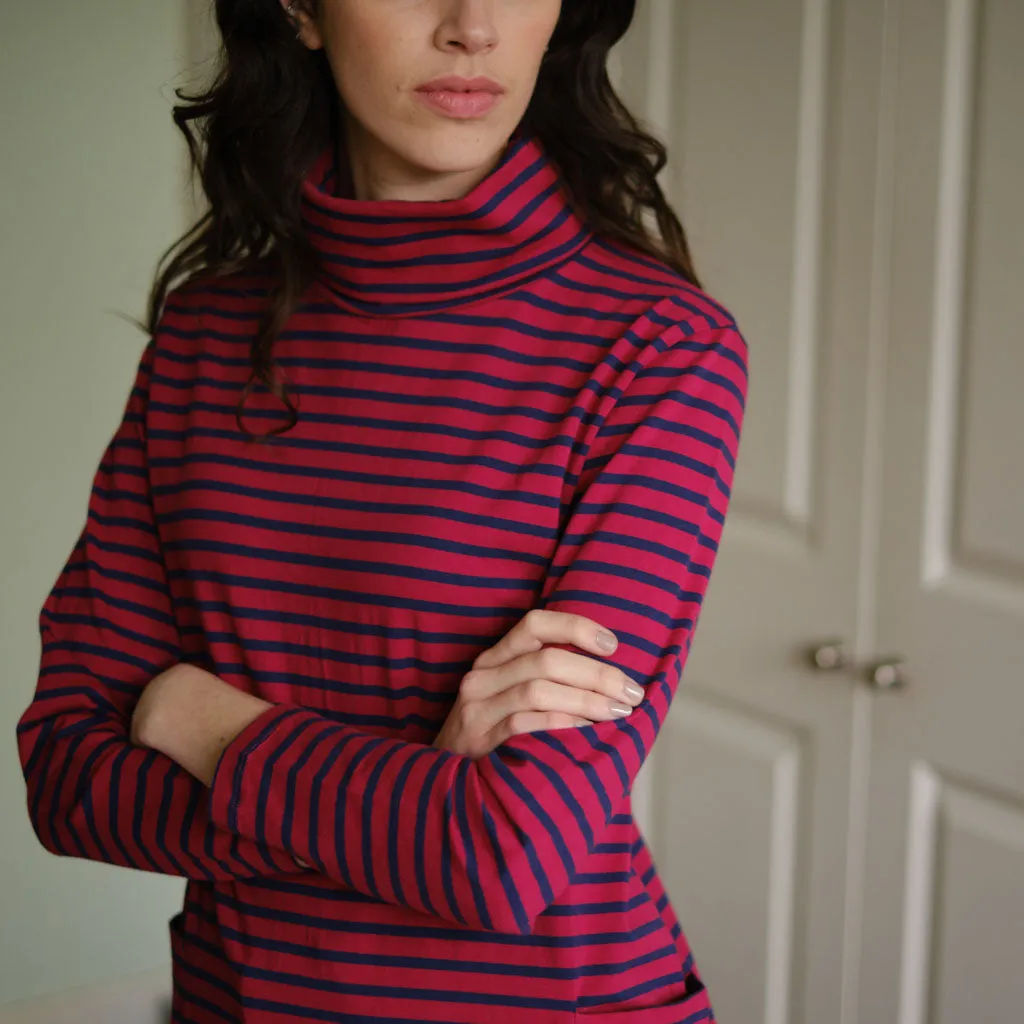 Lola Turtle Neck Striped Tunic