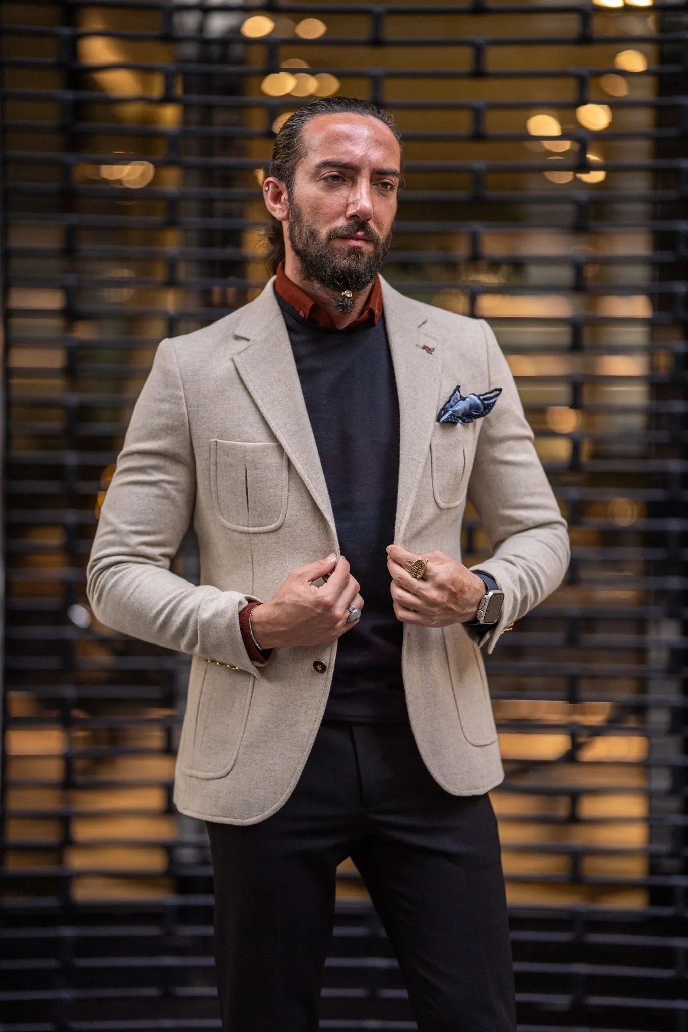 Mateo Beige  Slim Fit Blazer