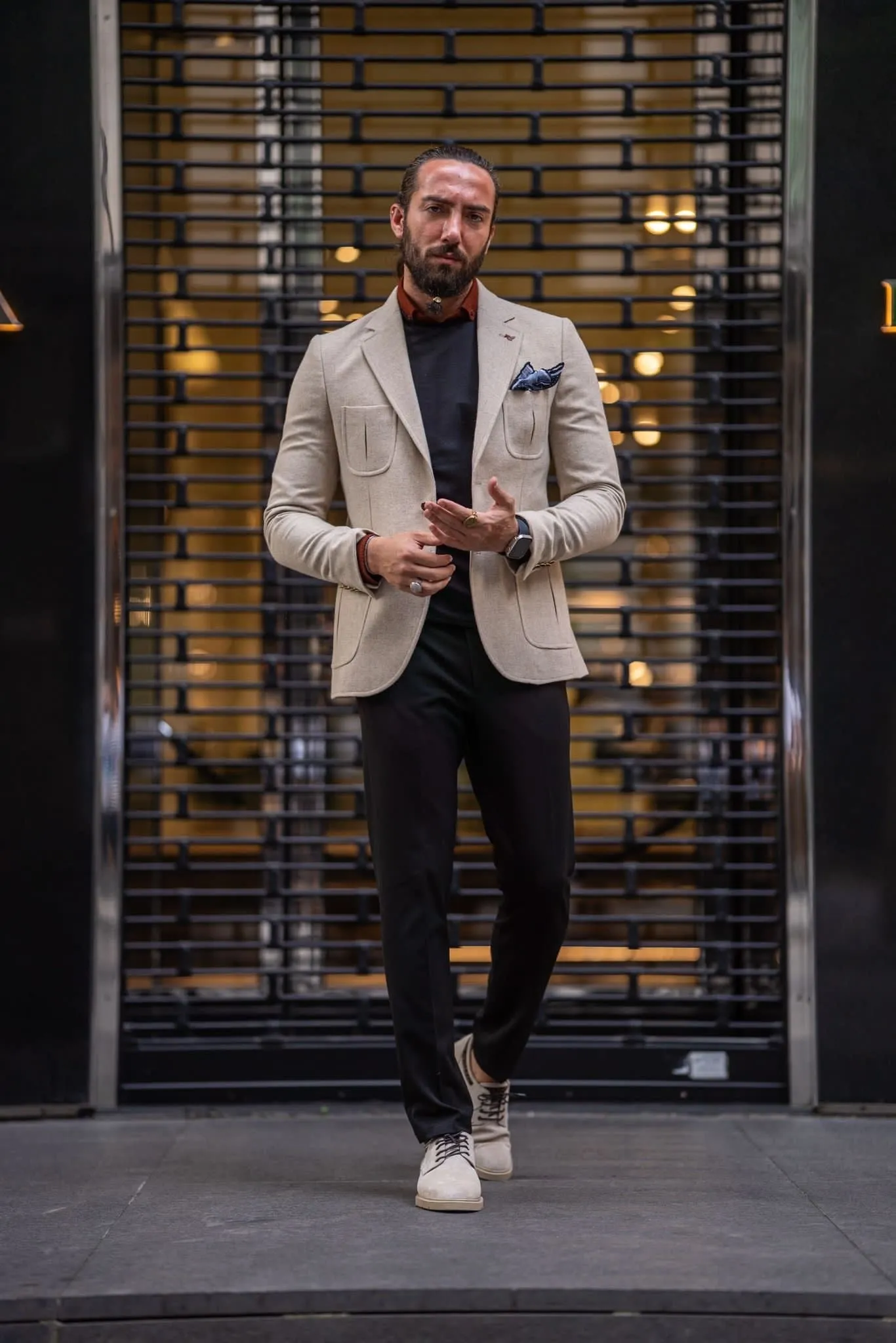 Mateo Beige  Slim Fit Blazer