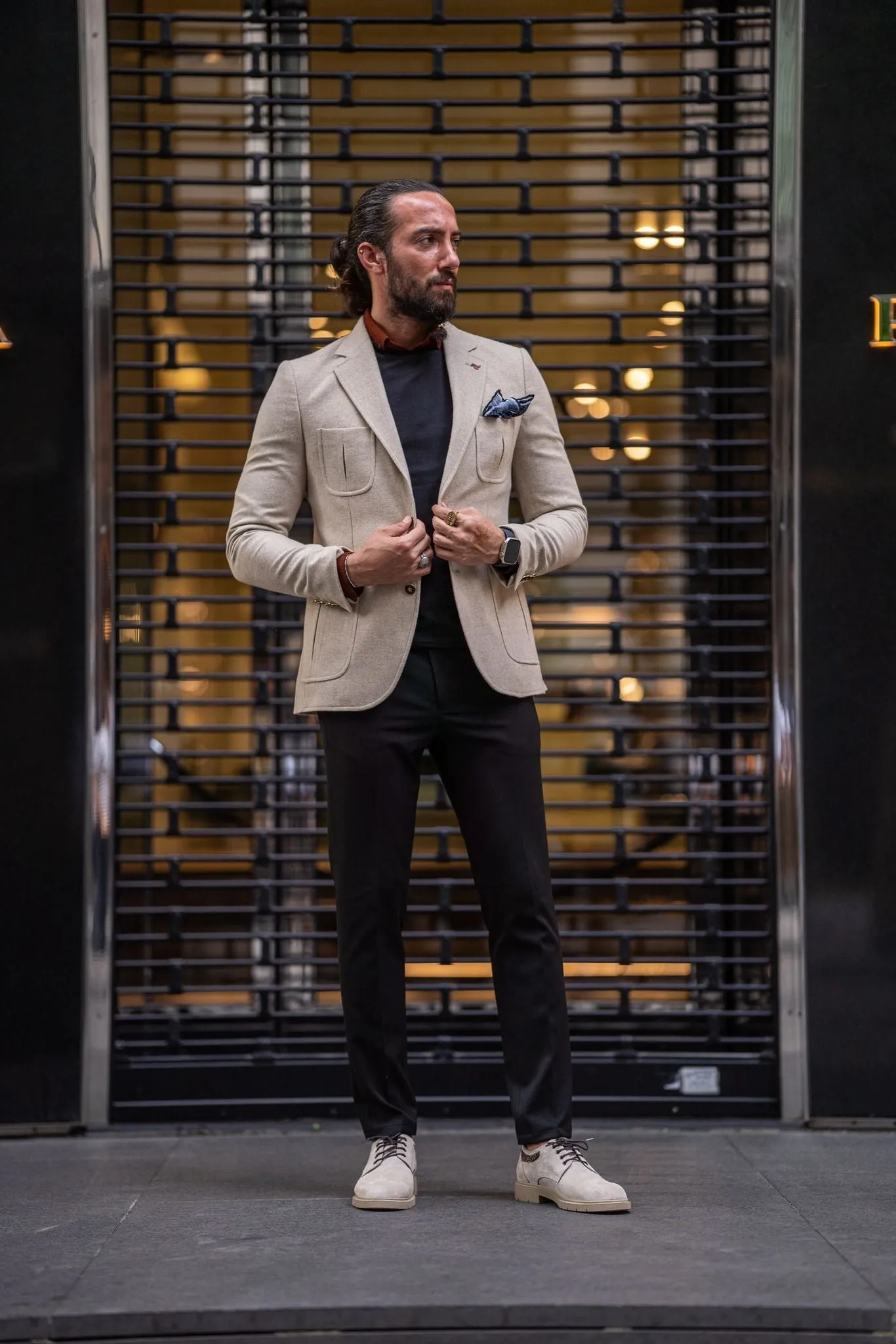 Mateo Beige  Slim Fit Blazer