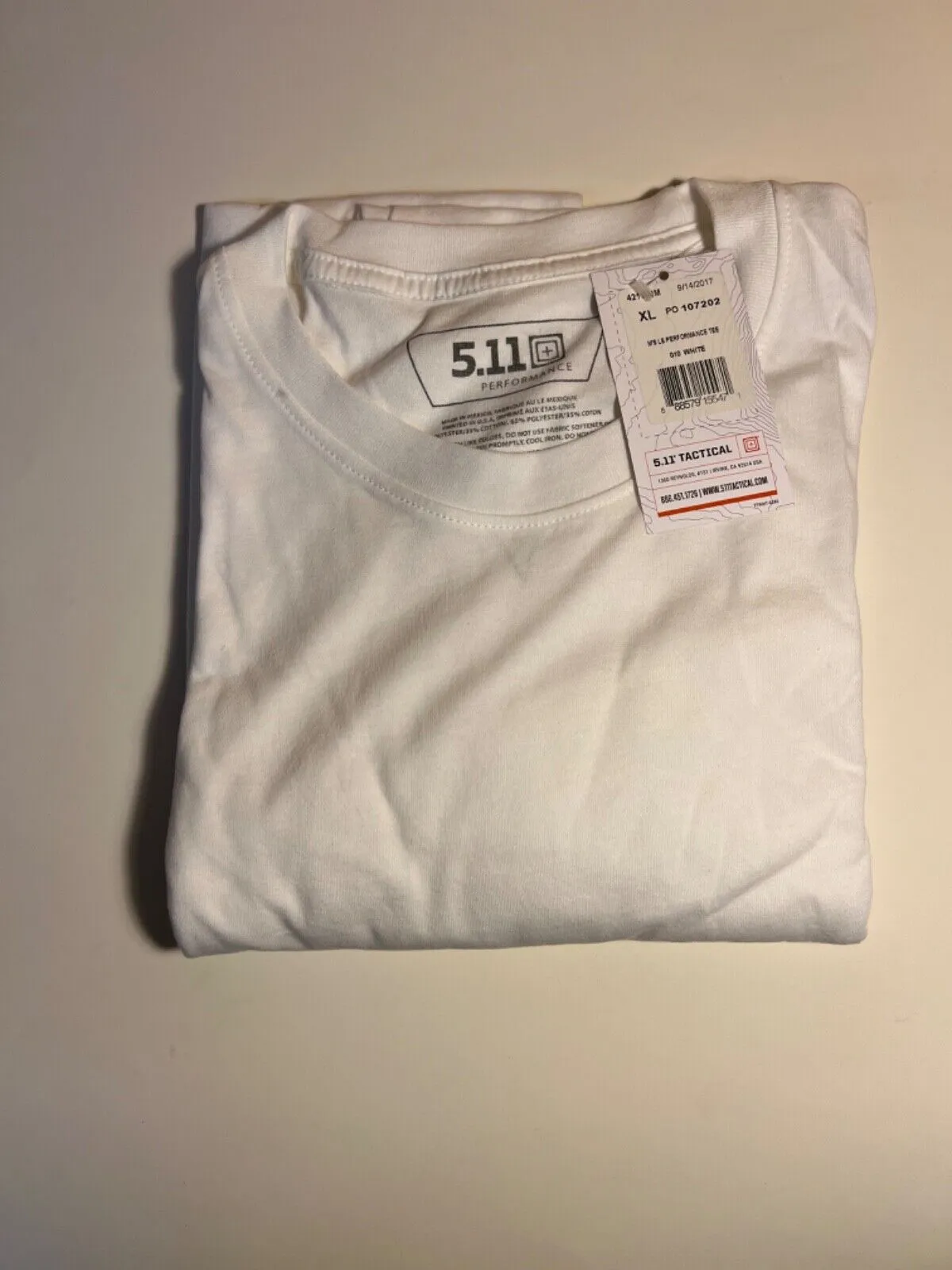 NEW 5.11 Tactical Small MS Long Sleeve Performance Tee, Style 42110 Msrp $42