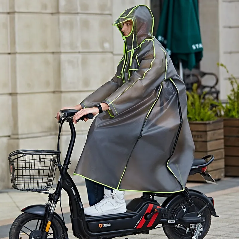 New Design Multi-functional Quality Waterproof Reusable Long Hooded Bicycle Women Raincoat Men Motorcycle Trench Coat