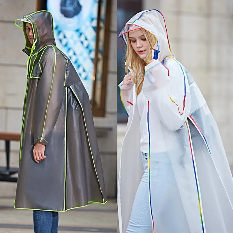 New Design Multi-functional Quality Waterproof Reusable Long Hooded Bicycle Women Raincoat Men Motorcycle Trench Coat