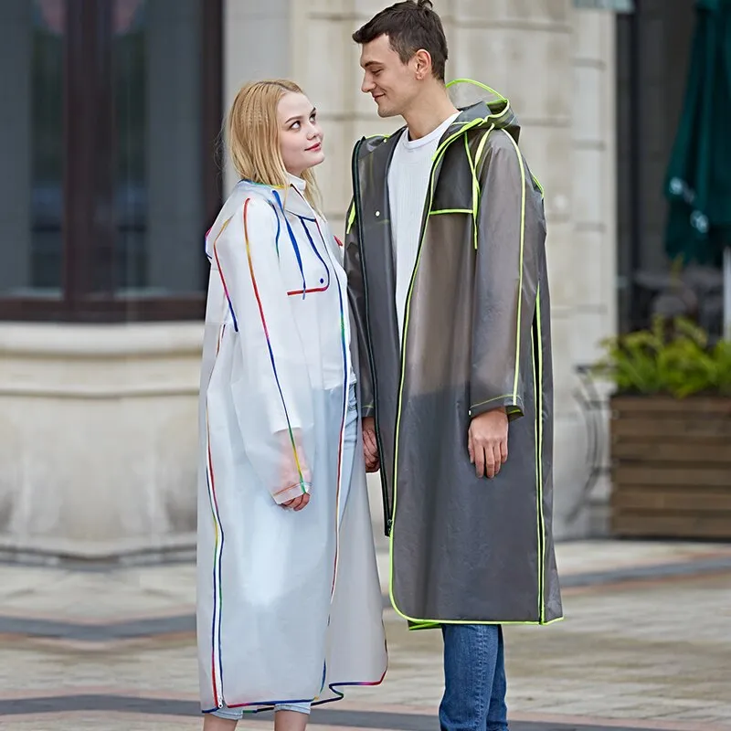 New Design Multi-functional Quality Waterproof Reusable Long Hooded Bicycle Women Raincoat Men Motorcycle Trench Coat