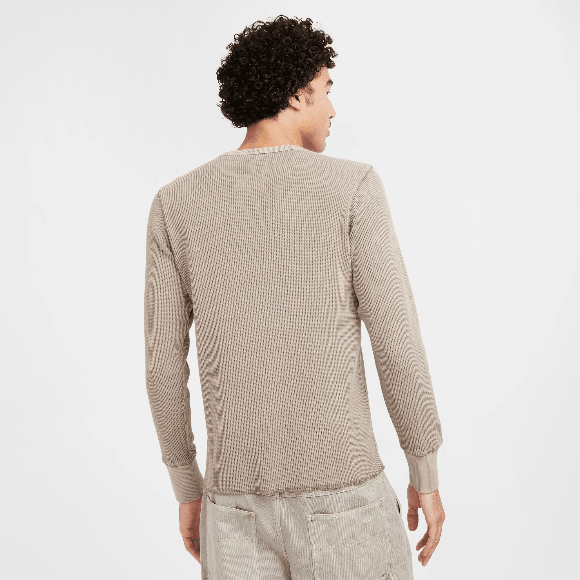 Nike Life Flat Pewter Heavyweight Waffle Long Sleeve T-Shirt