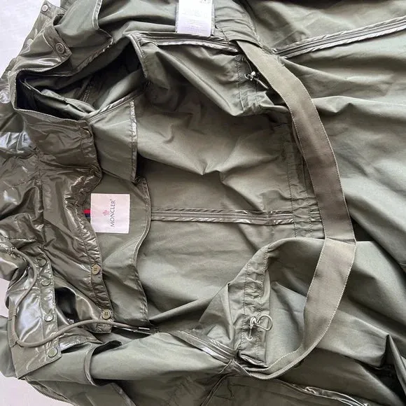 NWT Moncler Olive Green Long Parka Mascate Giubbotto Jacket XL