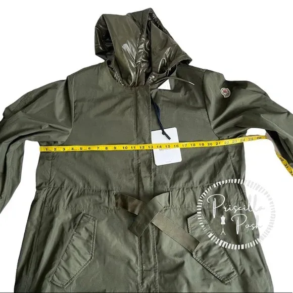 NWT Moncler Olive Green Long Parka Mascate Giubbotto Jacket XL