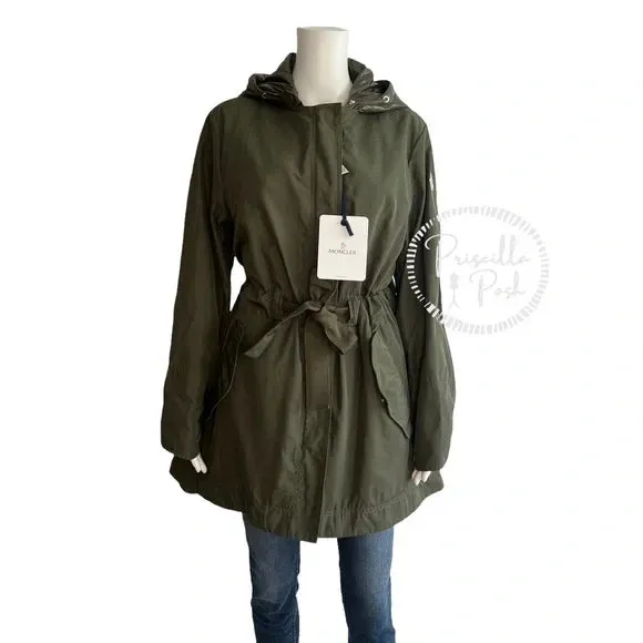 NWT Moncler Olive Green Long Parka Mascate Giubbotto Jacket XL