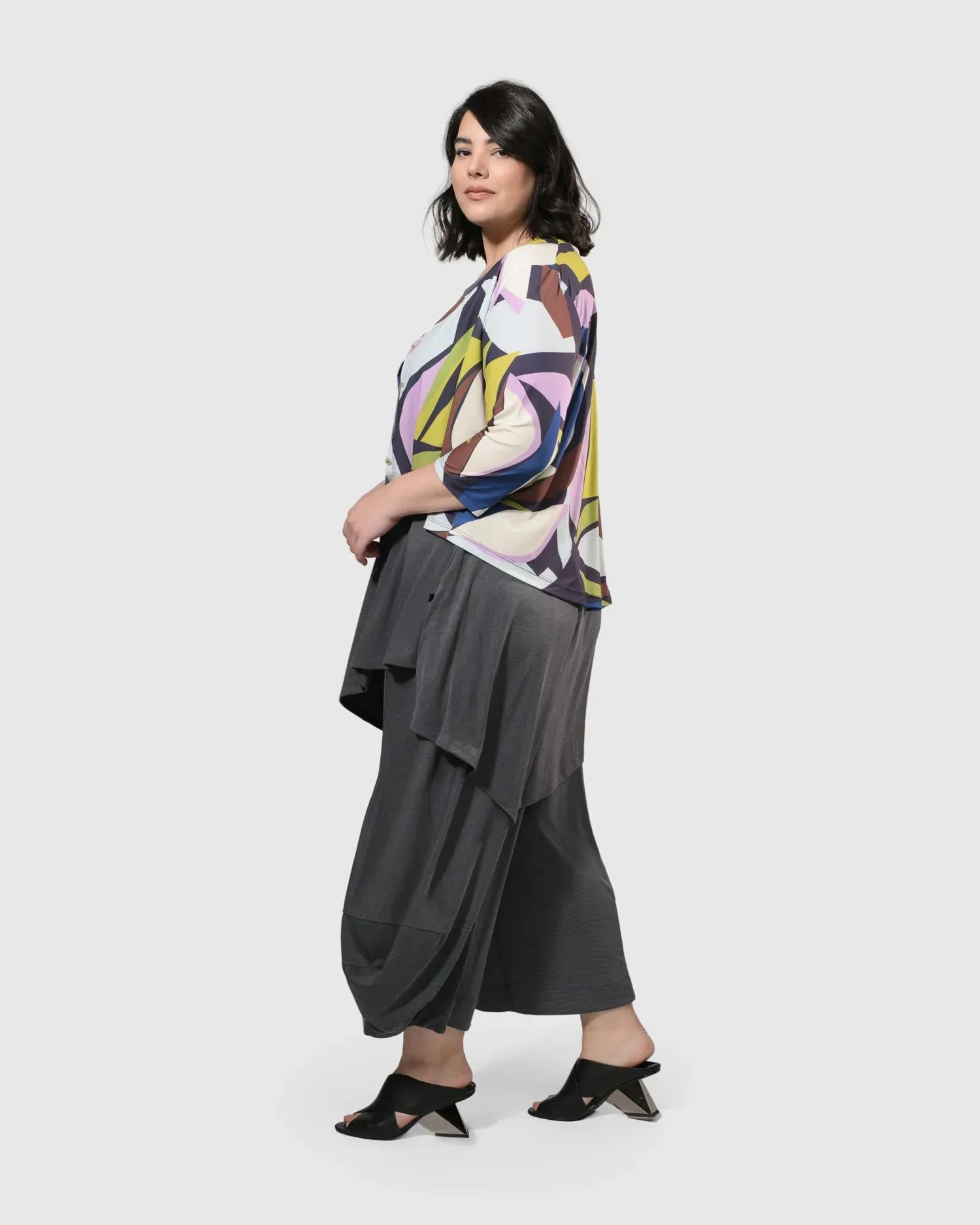 Olivia Crop Cardigan Jacket, Abstract