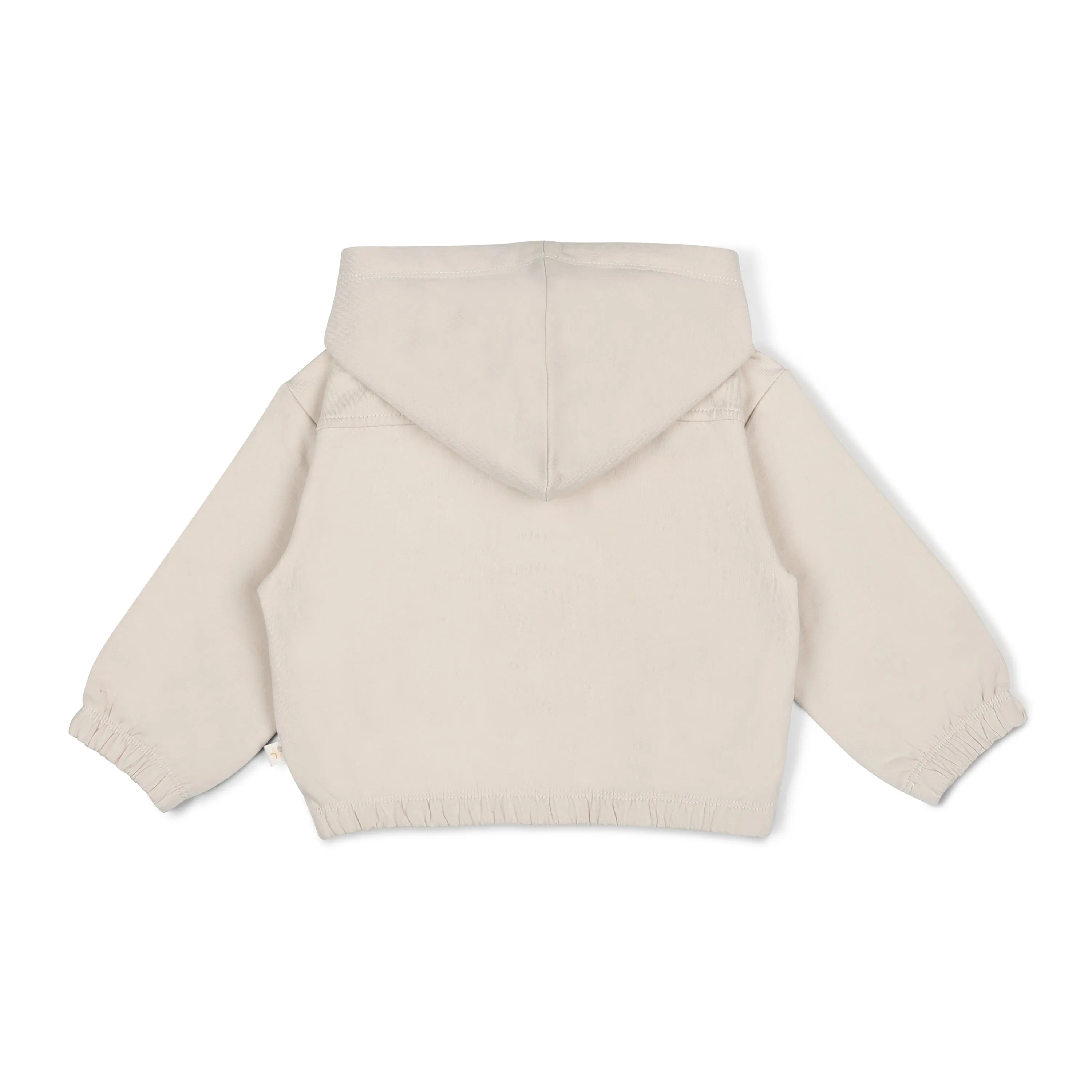 Organic Fleece Hooded Jacket - Oat