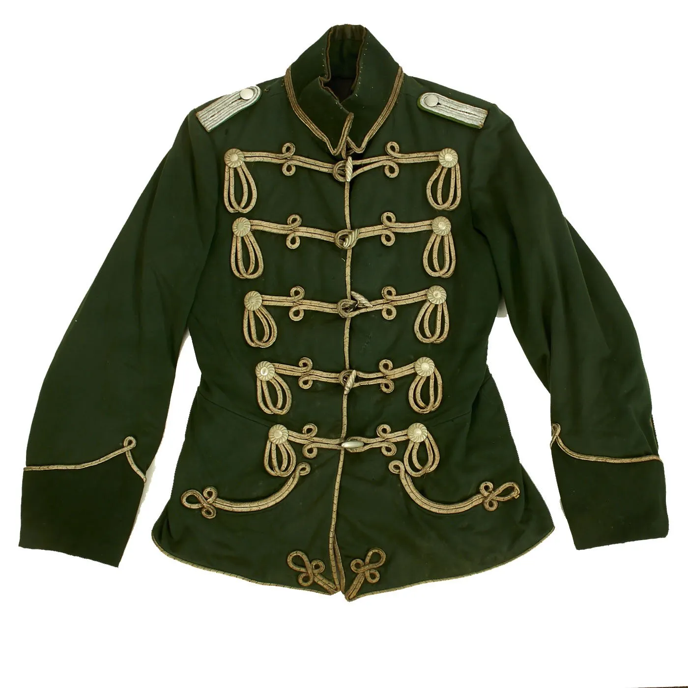 Original Imperial German WWI Hussars Atilla Green Dress Jacket