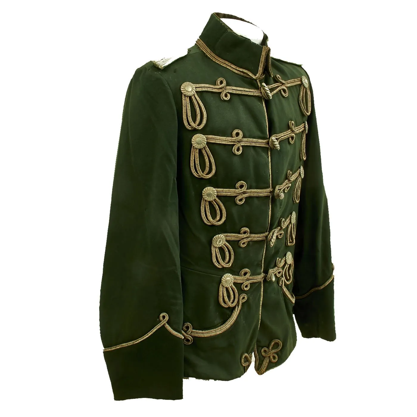 Original Imperial German WWI Hussars Atilla Green Dress Jacket