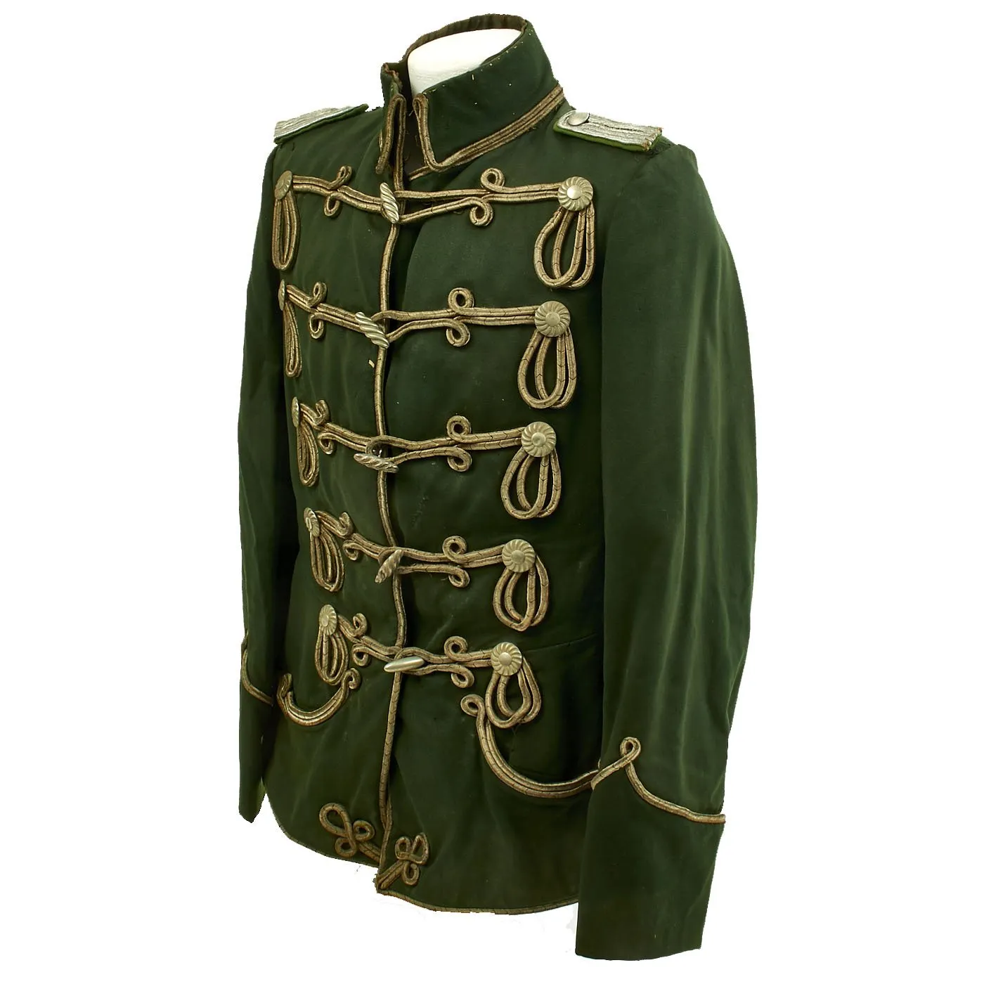 Original Imperial German WWI Hussars Atilla Green Dress Jacket