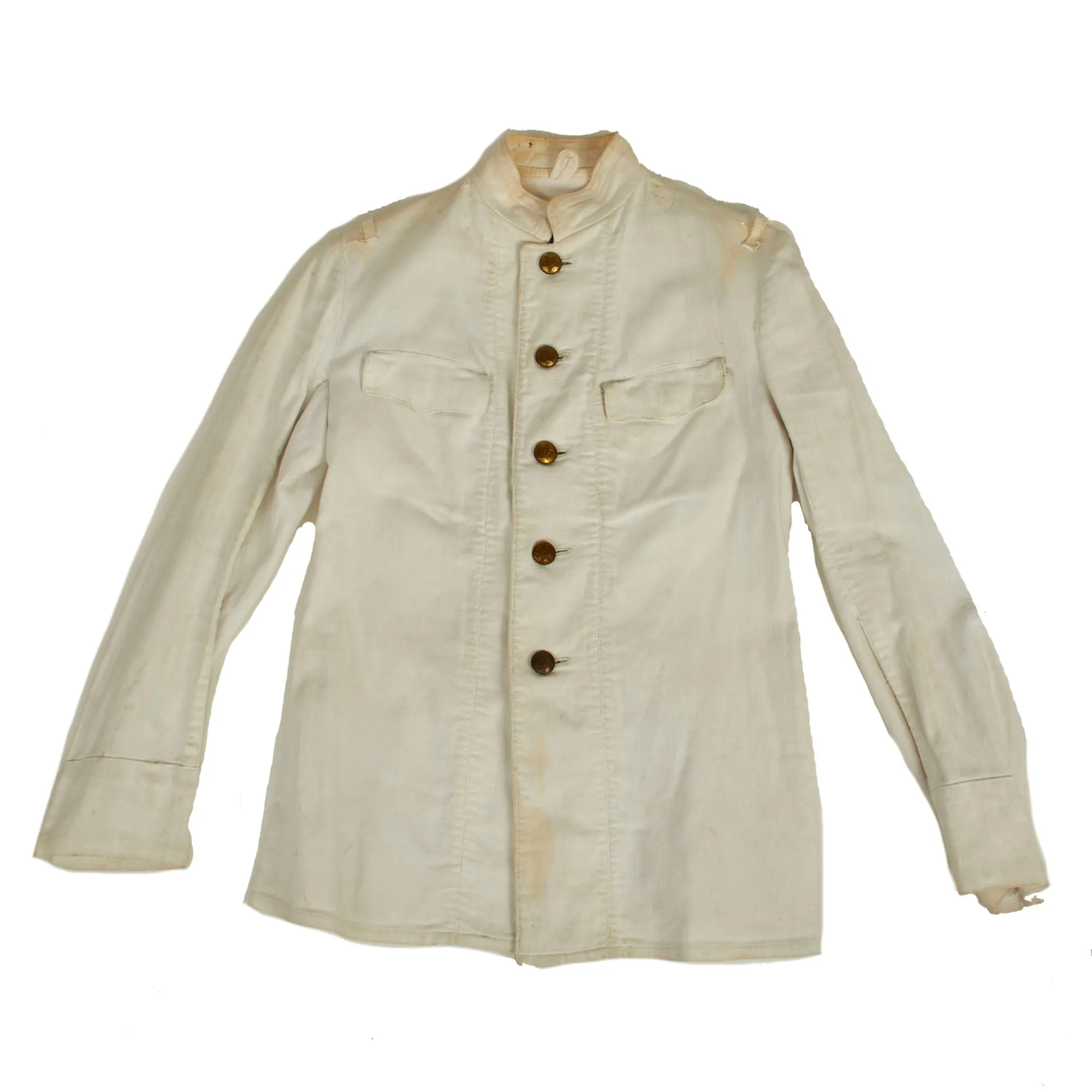 Original Soviet WWII Era M-1943 Officers Summer White Kitel Uniform Tunic