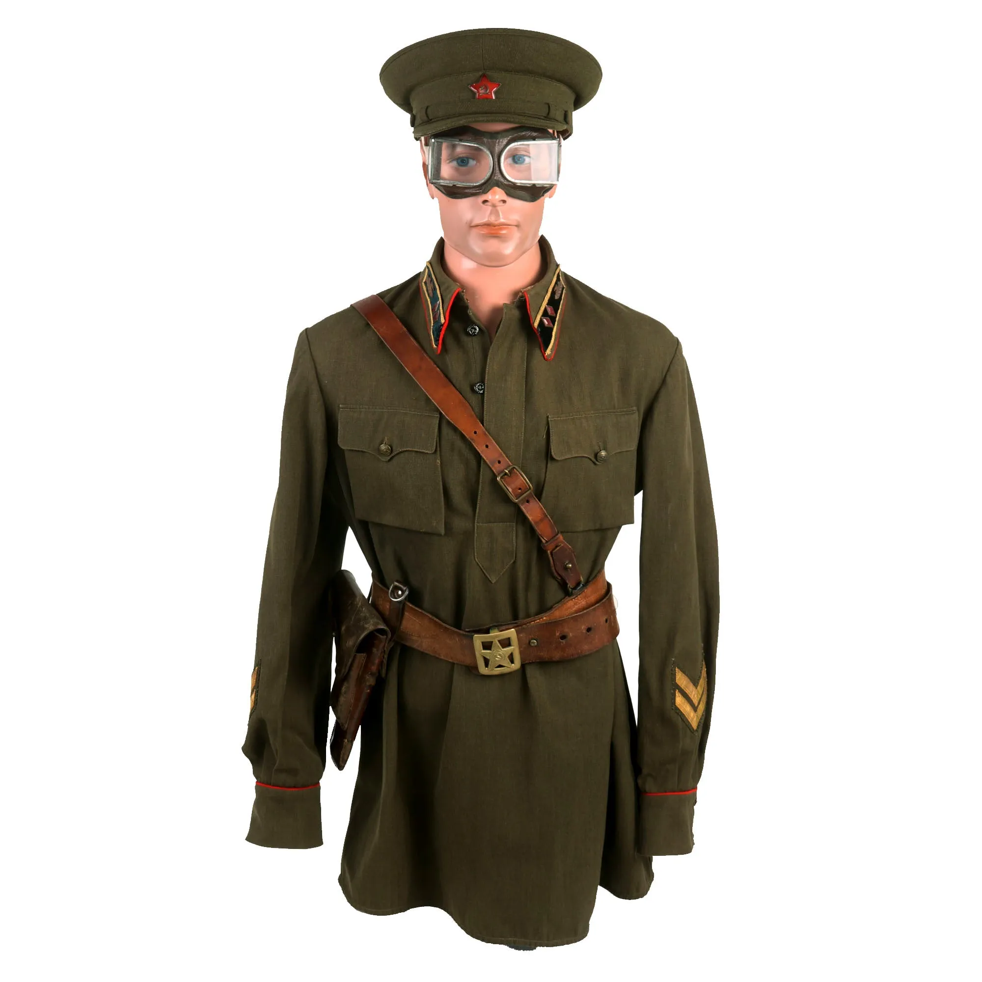 Original Soviet WWII Red Army General Poluboyarov Pavel Pavlovich, Commander of the 4th Guards Tank Corps Uniform - Formerly Part of the A.A.F. Tank Museum
