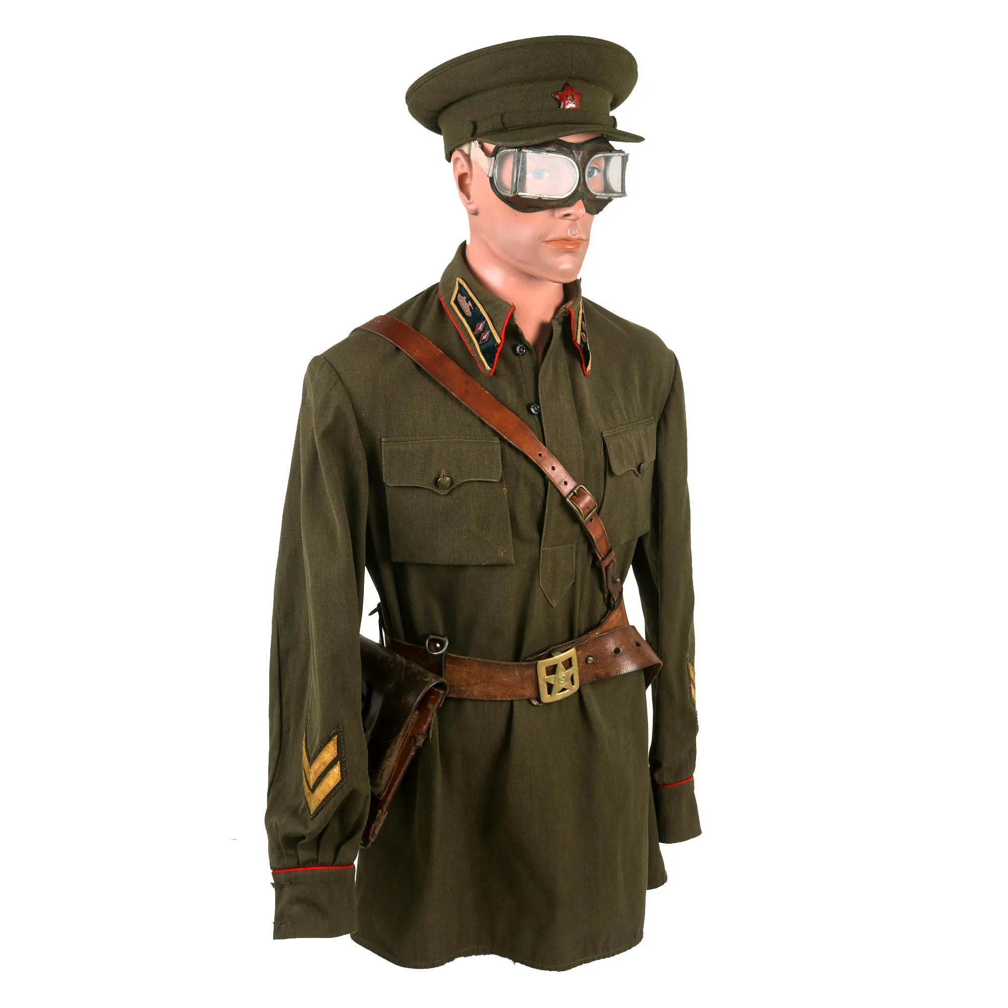 Original Soviet WWII Red Army General Poluboyarov Pavel Pavlovich, Commander of the 4th Guards Tank Corps Uniform - Formerly Part of the A.A.F. Tank Museum