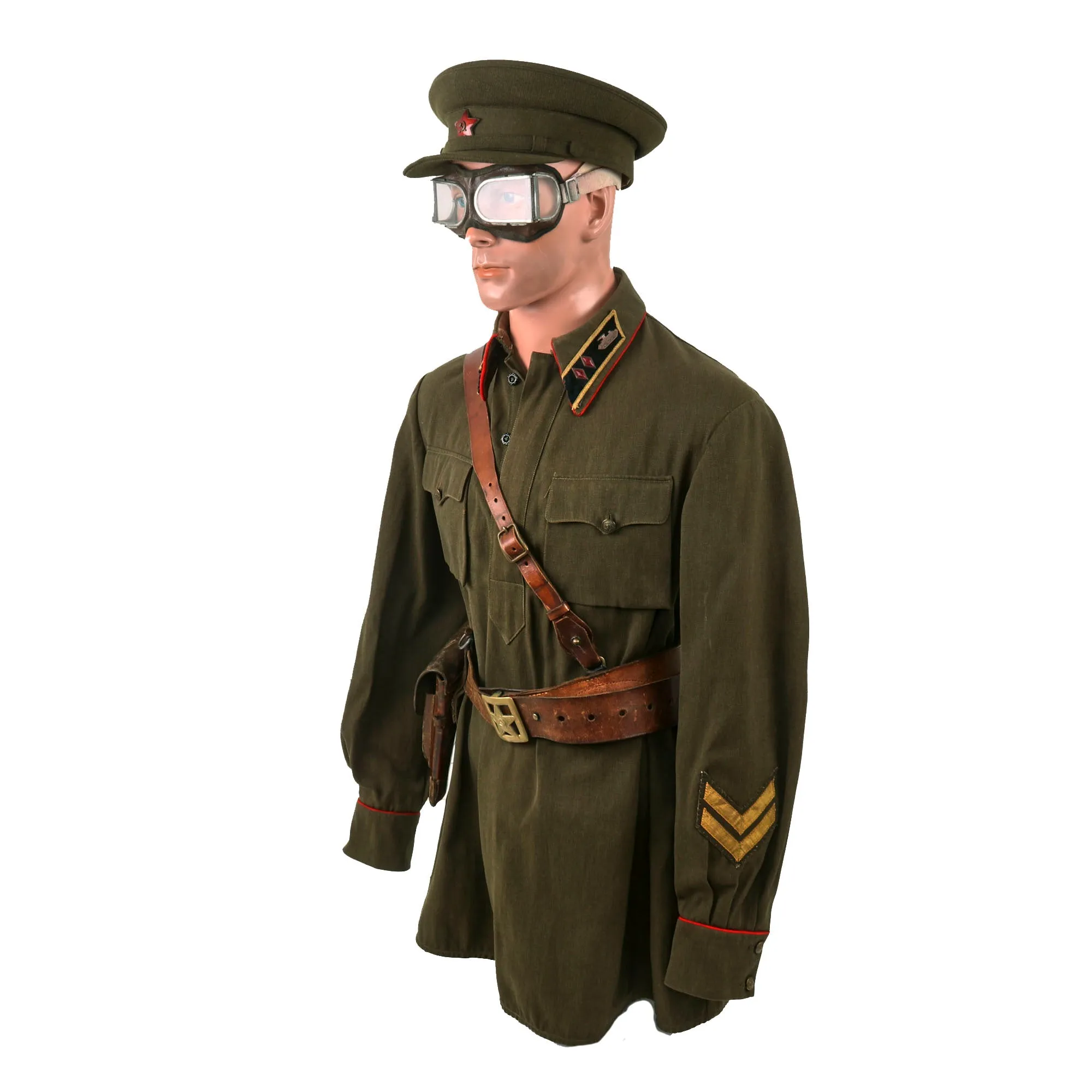 Original Soviet WWII Red Army General Poluboyarov Pavel Pavlovich, Commander of the 4th Guards Tank Corps Uniform - Formerly Part of the A.A.F. Tank Museum