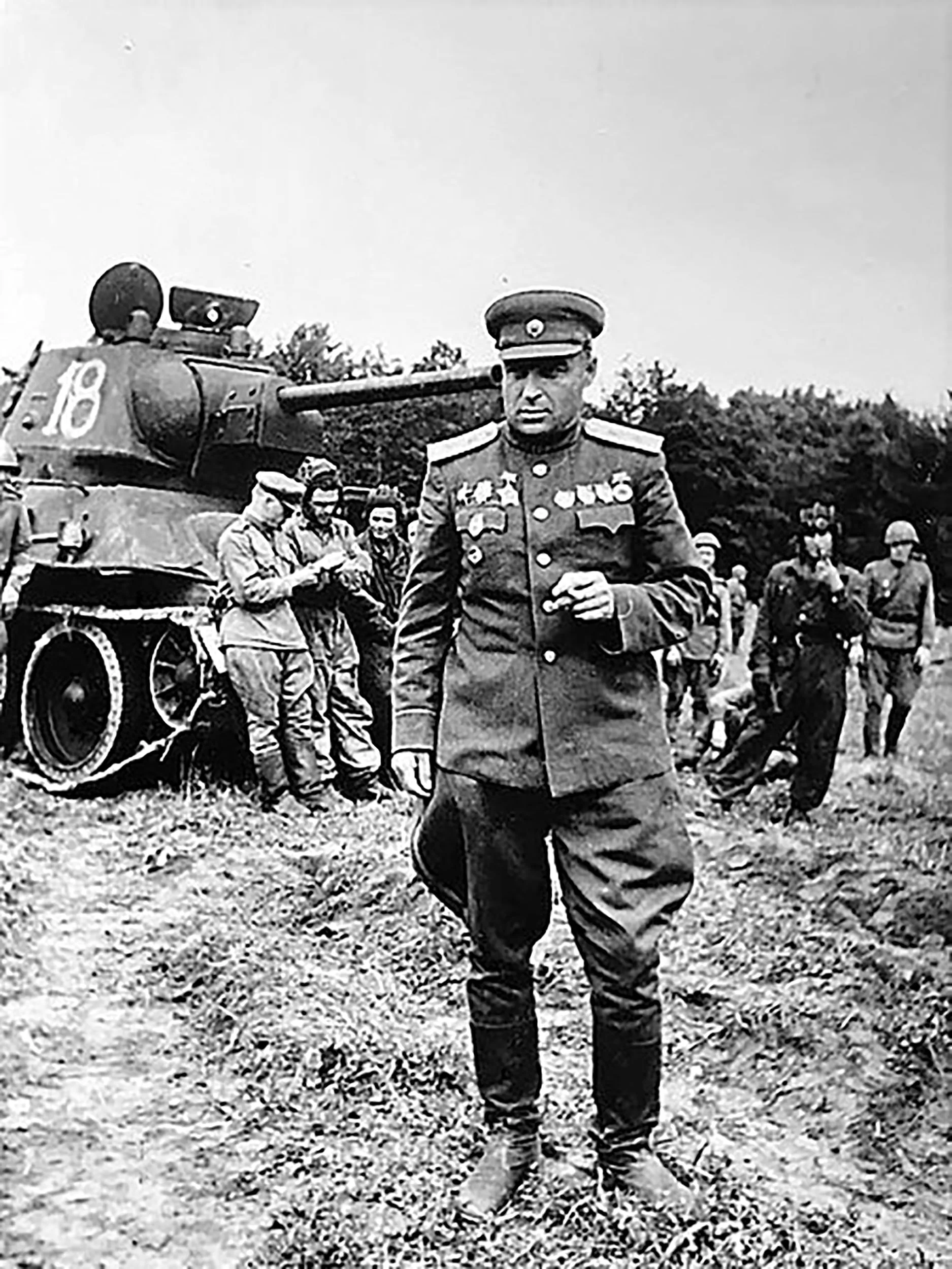 Original Soviet WWII Red Army General Poluboyarov Pavel Pavlovich, Commander of the 4th Guards Tank Corps Uniform - Formerly Part of the A.A.F. Tank Museum