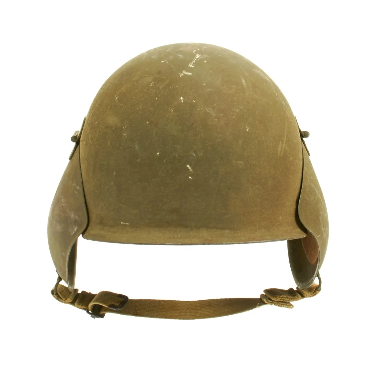 Original U.S. WWII USAAF Bomber Crew M3 Steel FLAK Helmet - Complete Rigging