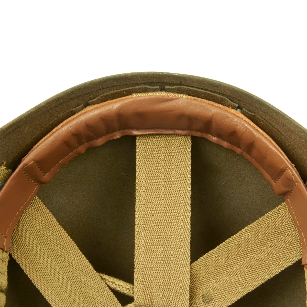 Original U.S. WWII USAAF Bomber Crew M5 Steel FLAK Helmet - Complete & Unissued