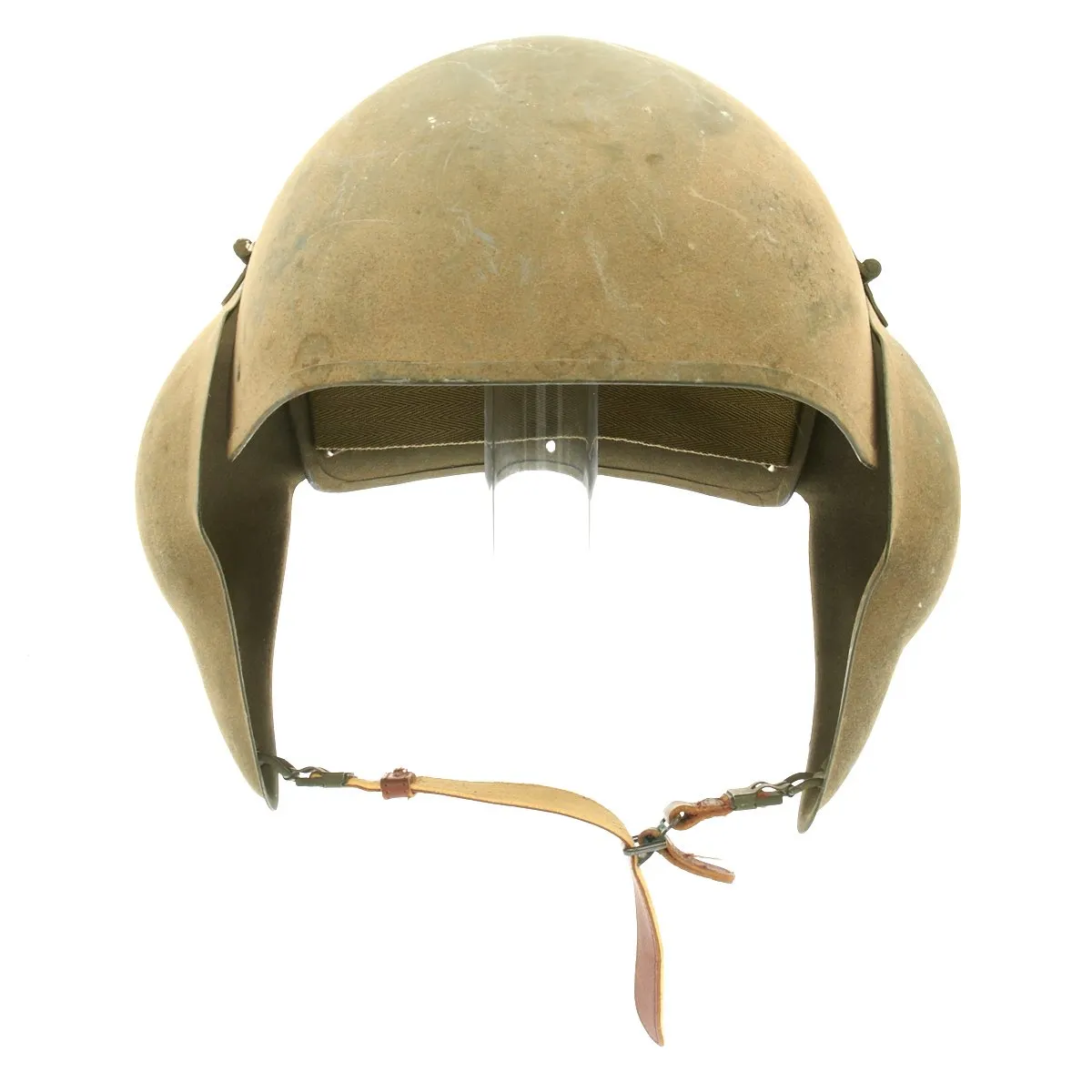 Original U.S. WWII USAAF Bomber Crew M5 Steel FLAK Helmet - Complete & Unissued