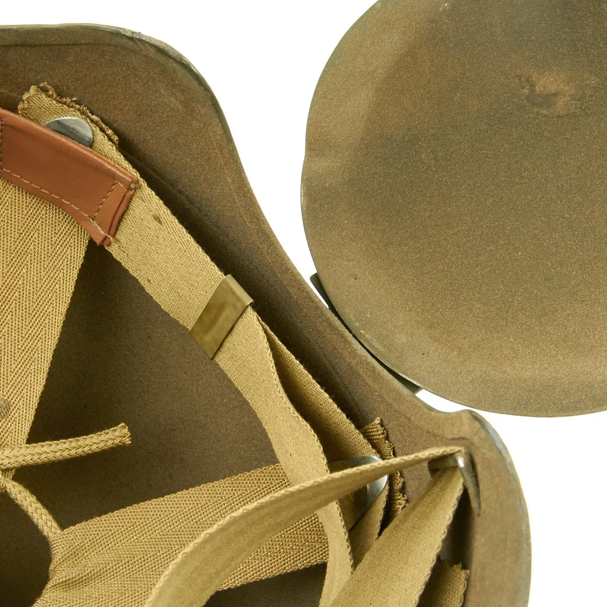 Original U.S. WWII USAAF Bomber Crew M5 Steel FLAK Helmet - Complete & Unissued