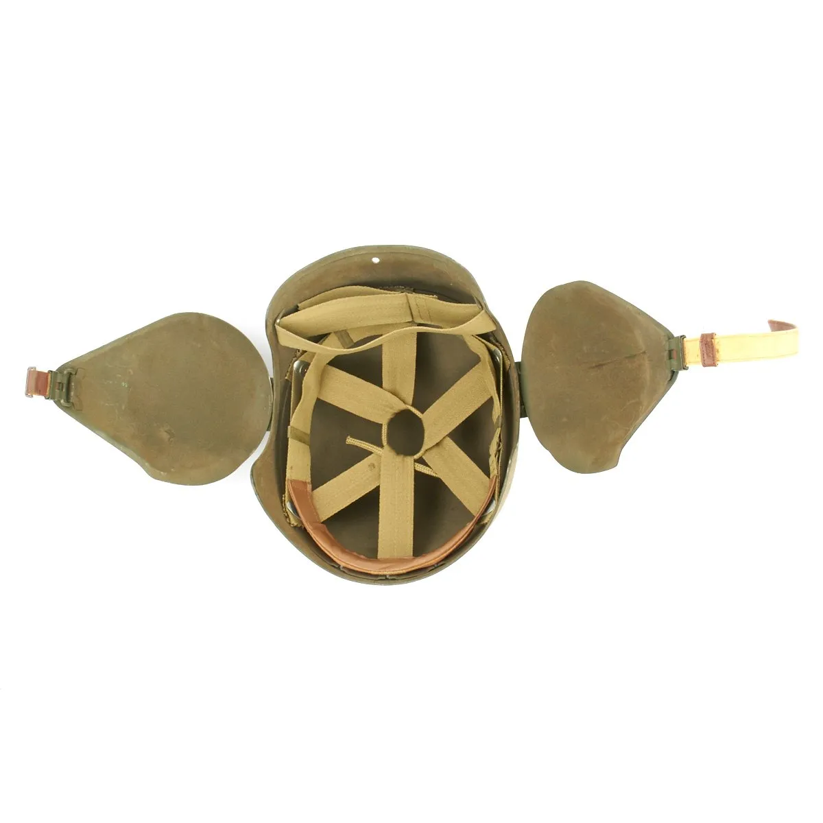 Original U.S. WWII USAAF Bomber Crew M5 Steel FLAK Helmet - Complete & Unissued