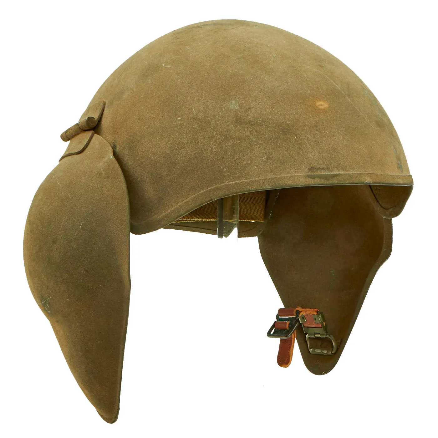 Original U.S. WWII USAAF Bomber Crew M5 Steel FLAK Helmet with Complete Liner and Chinstrap - Unissued Condition
