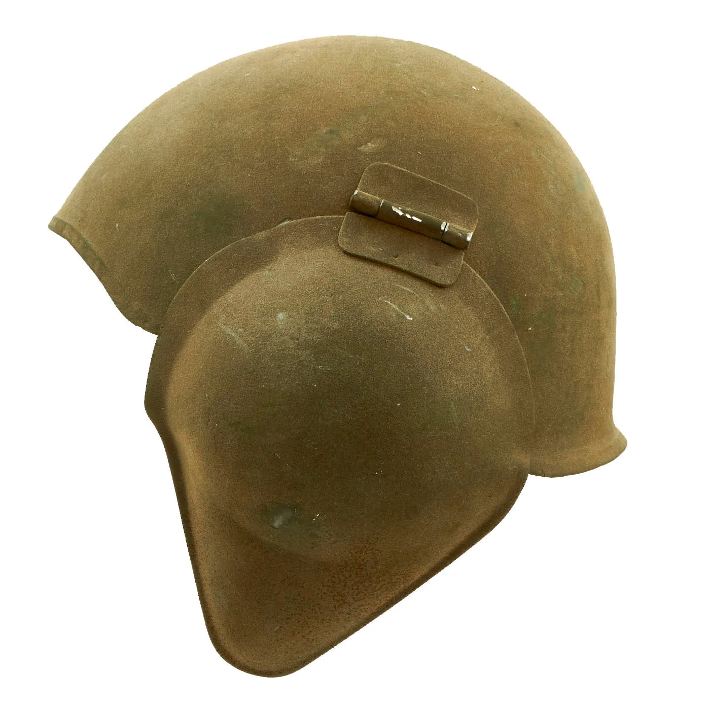 Original U.S. WWII USAAF Bomber Crew M5 Steel FLAK Helmet with Complete Liner and Chinstrap - Unissued Condition