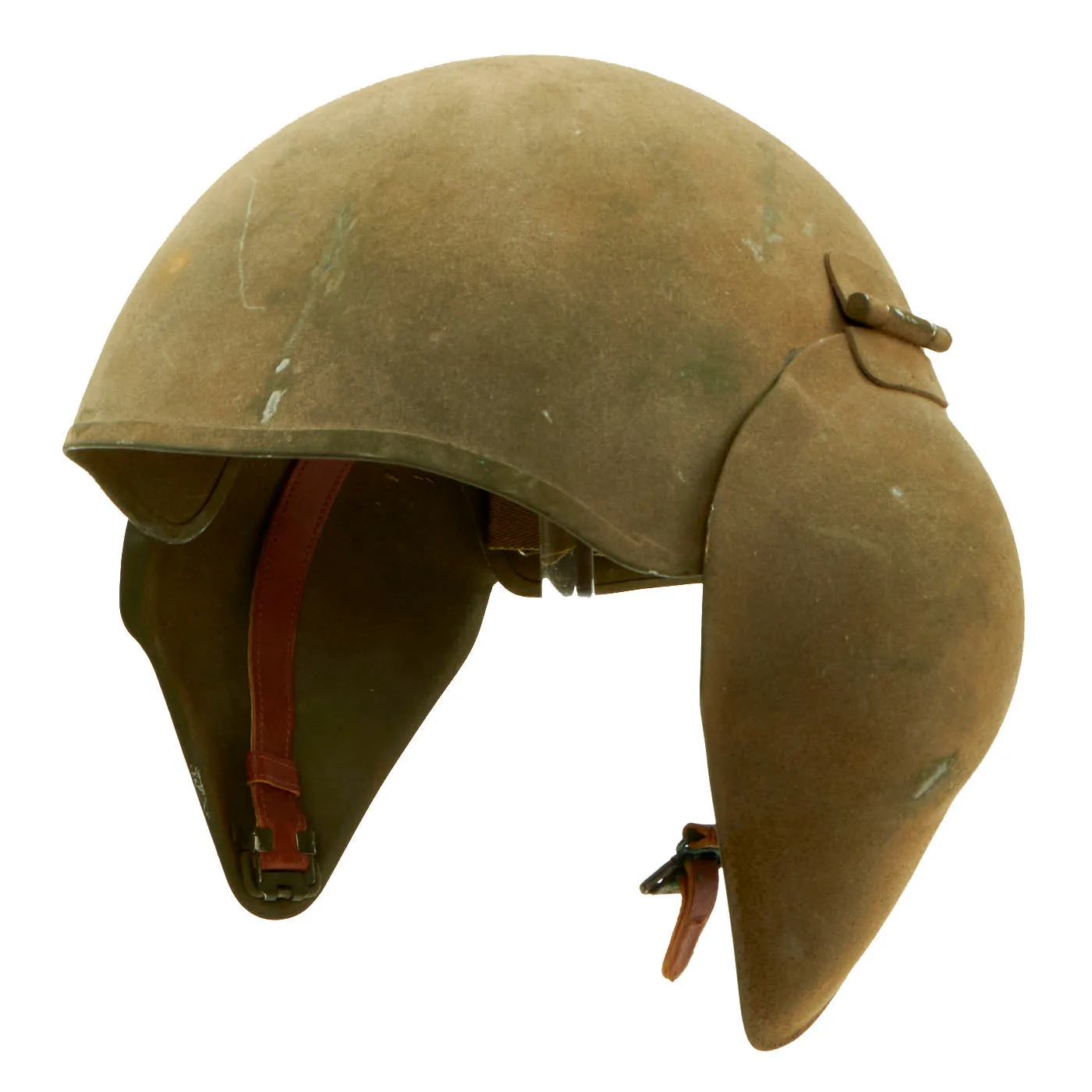 Original U.S. WWII USAAF Bomber Crew M5 Steel FLAK Helmet with Complete Liner and Chinstrap - Unissued Condition