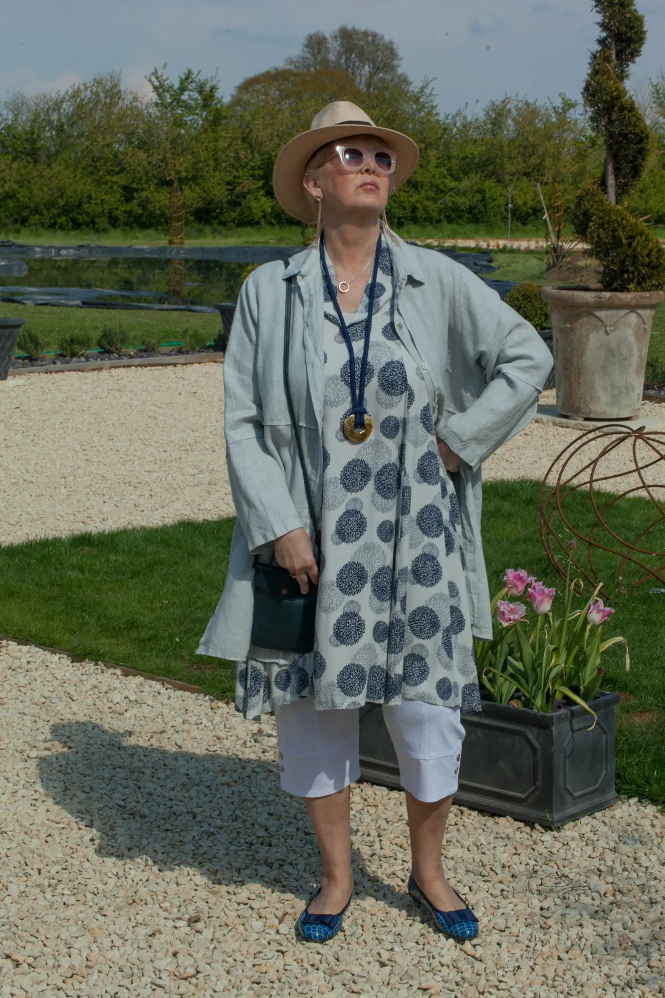 ORTENZA - 8135/p ITALIAN LINEN TUNIC/SHORT JACKET *PREMIUM*
