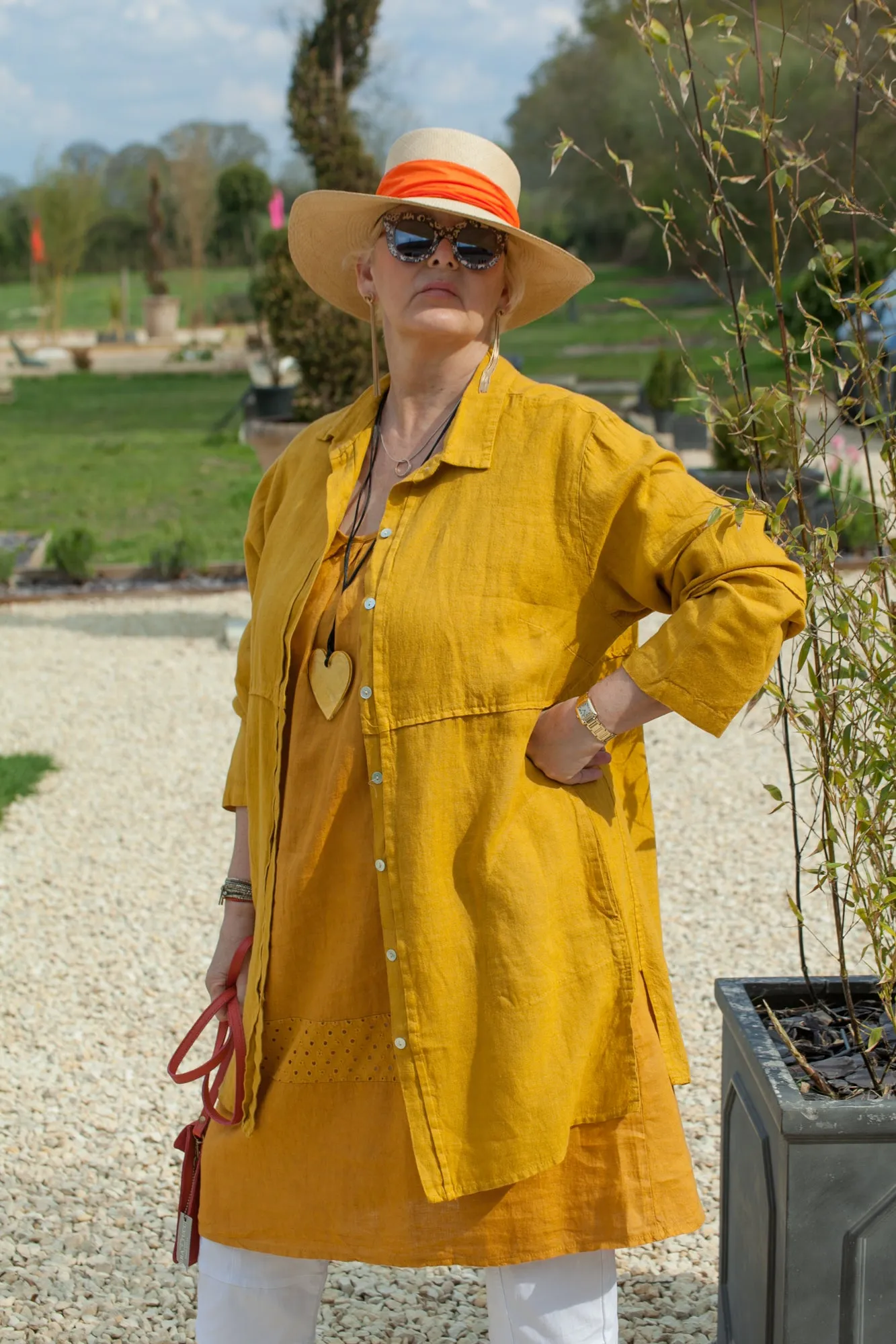 ORTENZA - 8135/p ITALIAN LINEN TUNIC/SHORT JACKET *PREMIUM*
