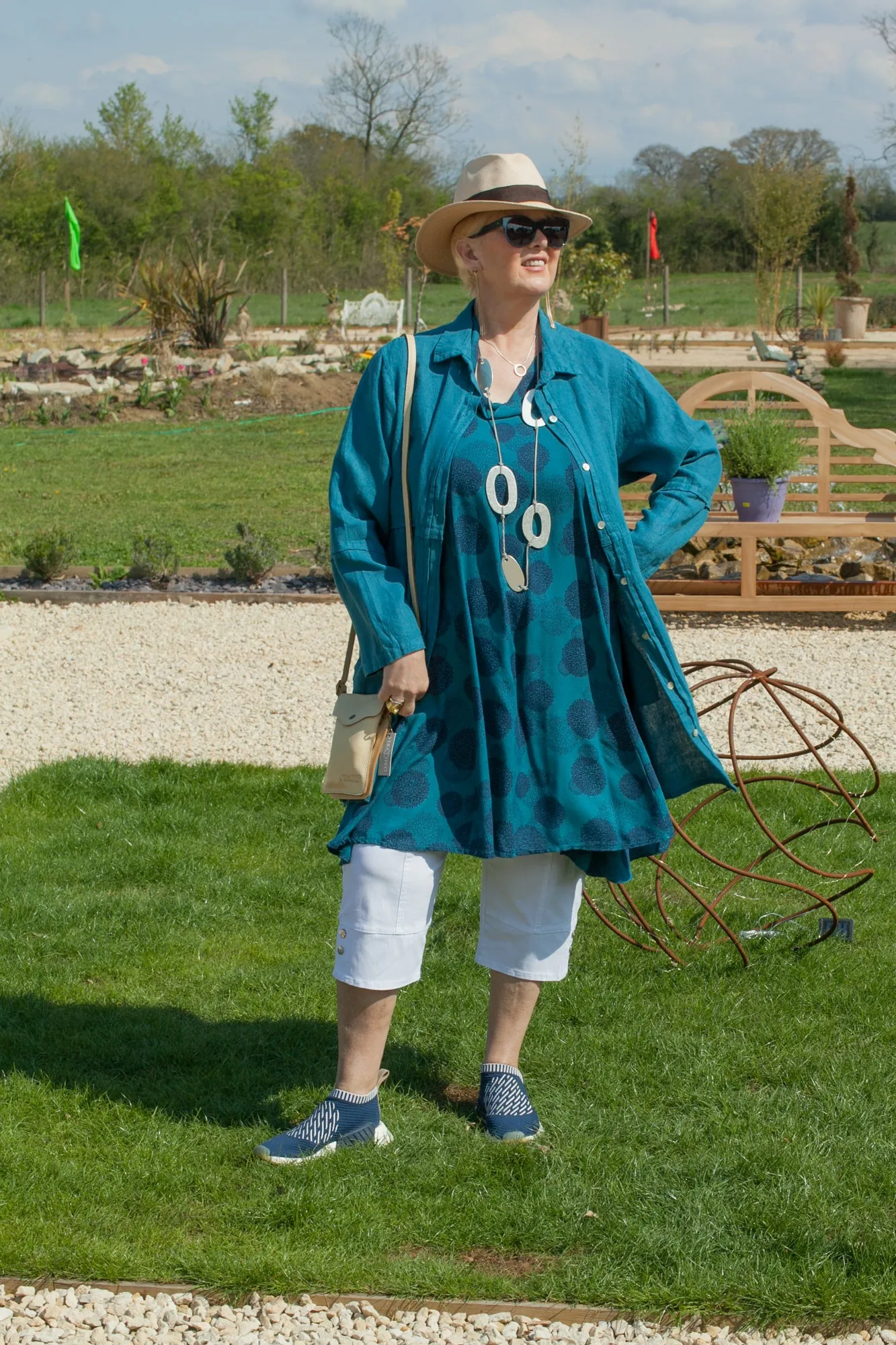 ORTENZA - 8135/p ITALIAN LINEN TUNIC/SHORT JACKET *PREMIUM*